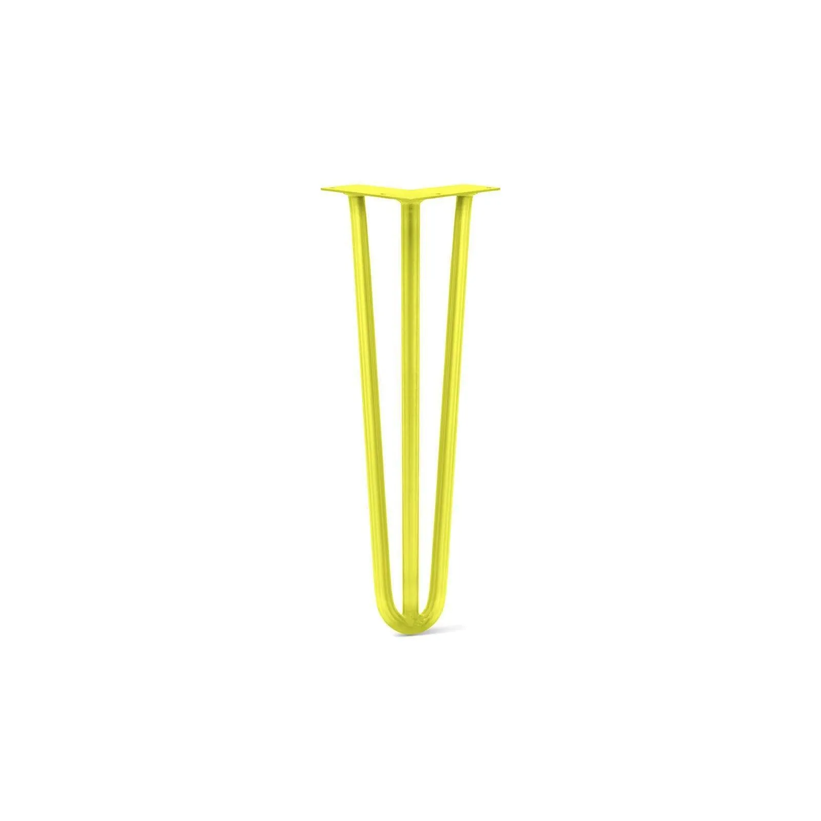 Hairpin Leg (Sold Separately), 3-Rod Design - Yellow Powder Coated Finish