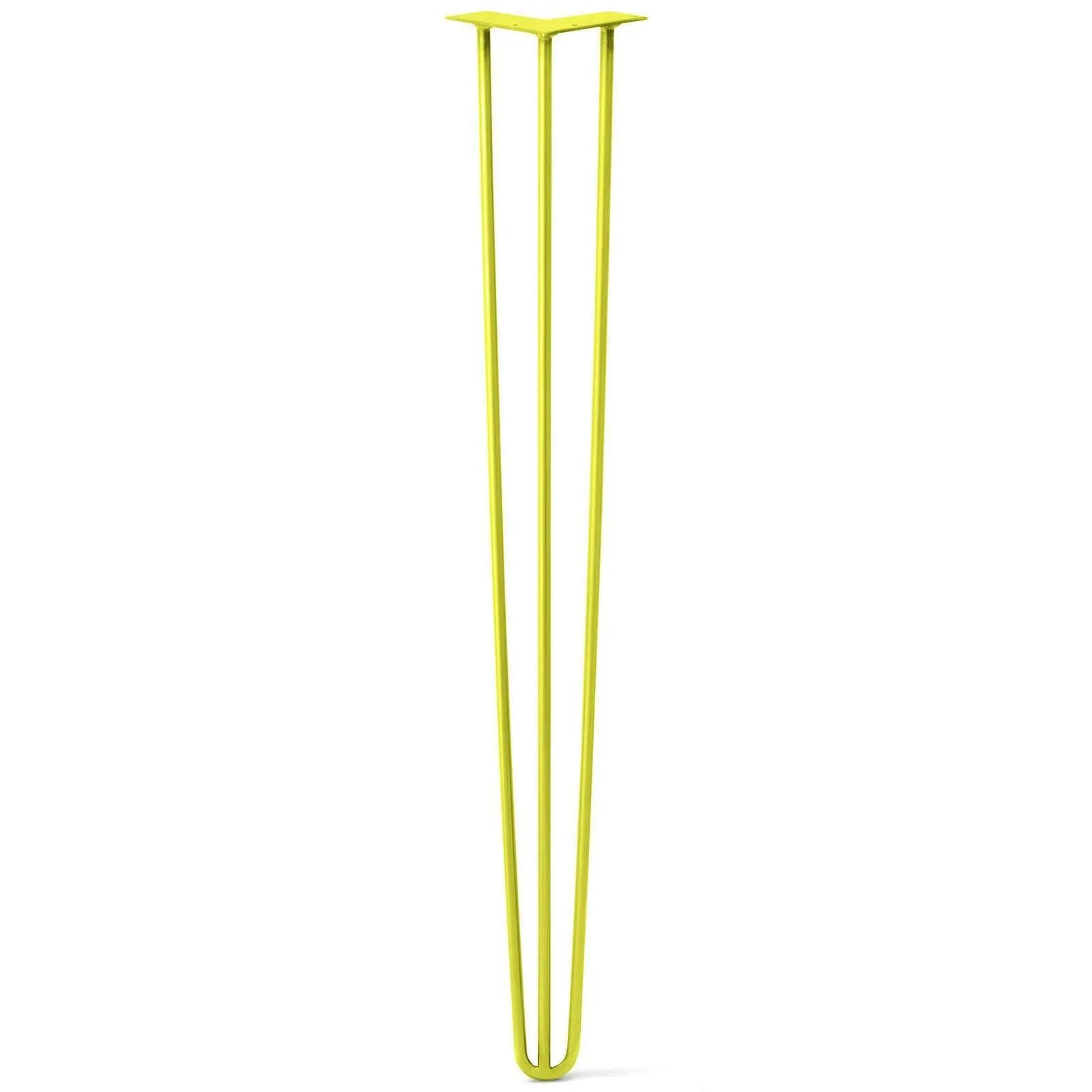 Hairpin Leg (Sold Separately), 3-Rod Design - Yellow Powder Coated Finish