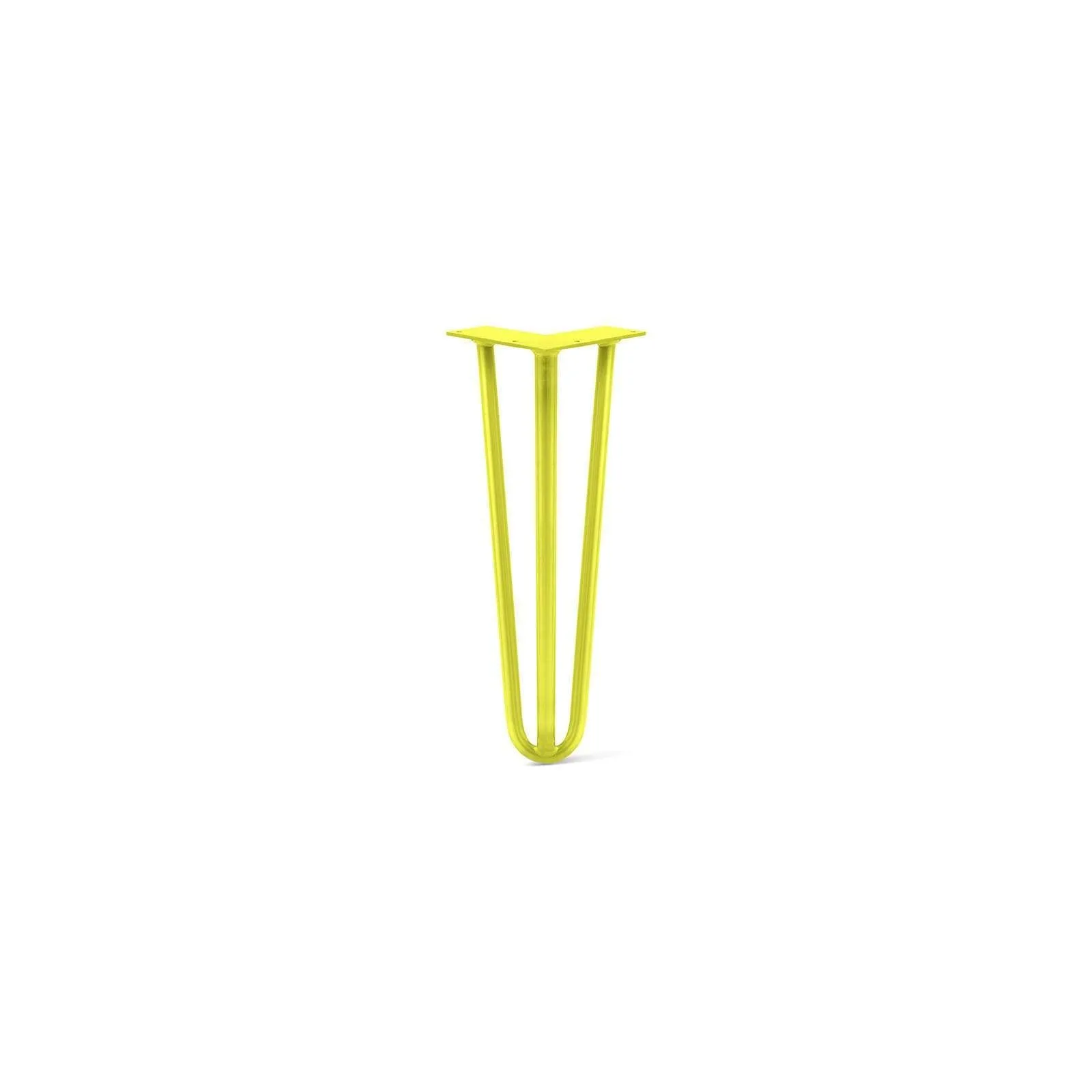 Hairpin Leg (Sold Separately), 3-Rod Design - Yellow Powder Coated Finish