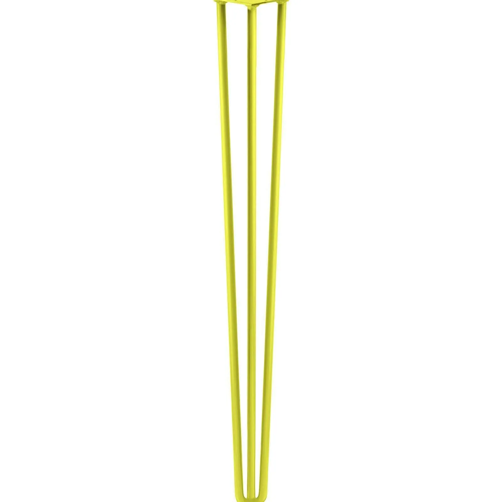 Hairpin Leg (Sold Separately), 3-Rod Design - Yellow Powder Coated Finish