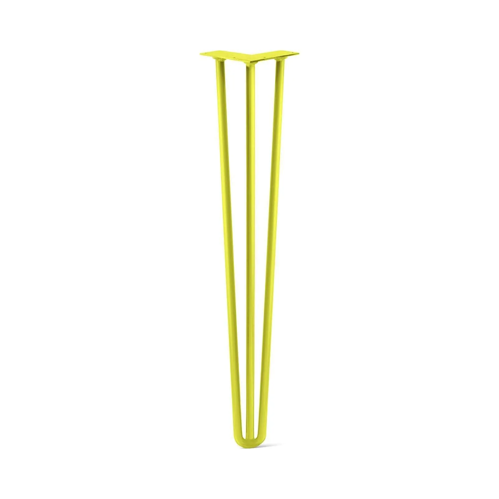 Hairpin Leg (Sold Separately), 3-Rod Design - Yellow Powder Coated Finish