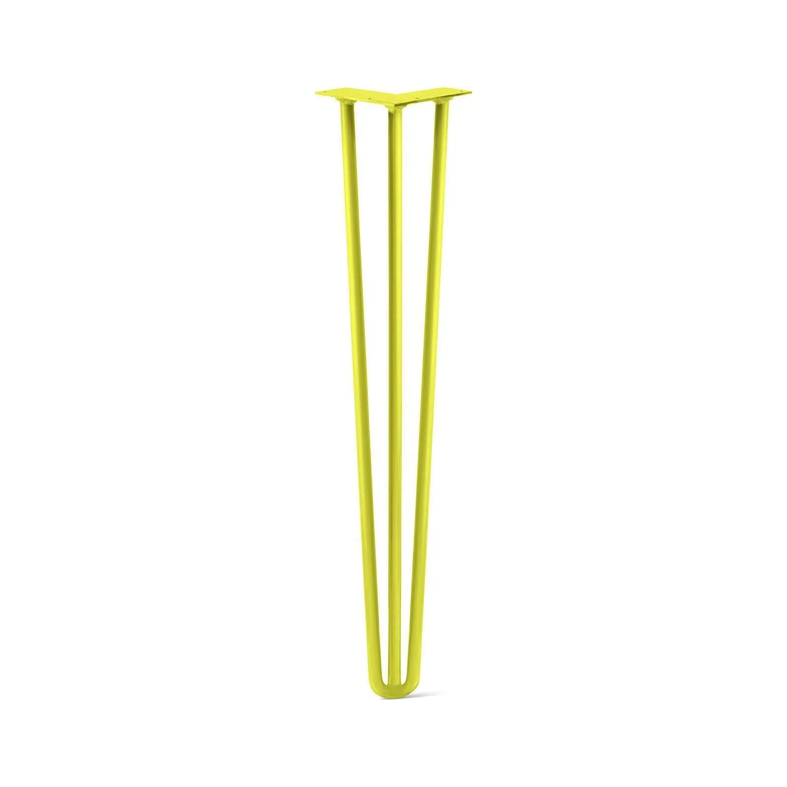 Hairpin Leg (Sold Separately), 3-Rod Design - Yellow Powder Coated Finish