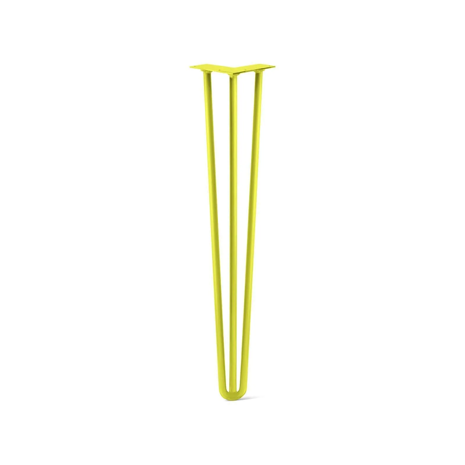 Hairpin Leg (Sold Separately), 3-Rod Design - Yellow Powder Coated Finish