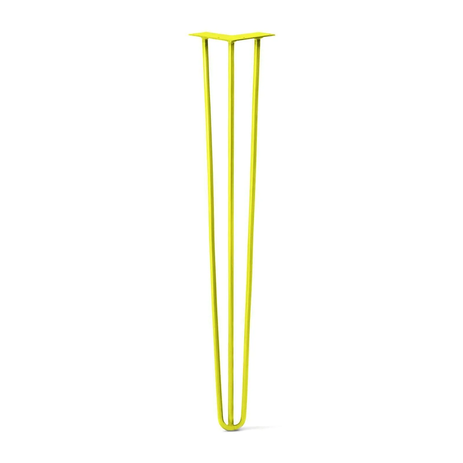 Hairpin Leg (Sold Separately), 3-Rod Design - Yellow Powder Coated Finish