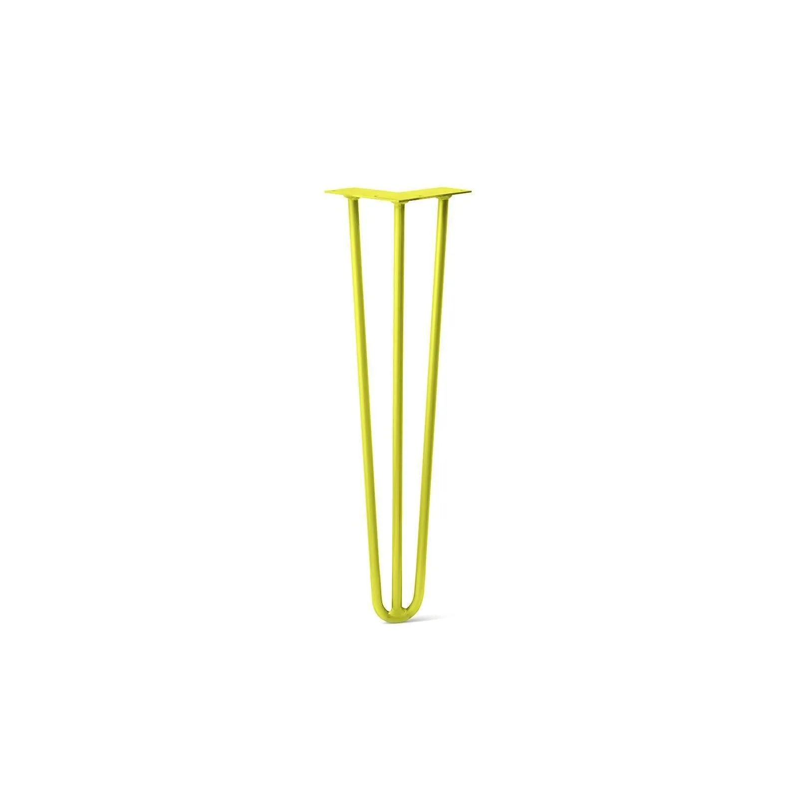 Hairpin Leg (Sold Separately), 3-Rod Design - Yellow Powder Coated Finish