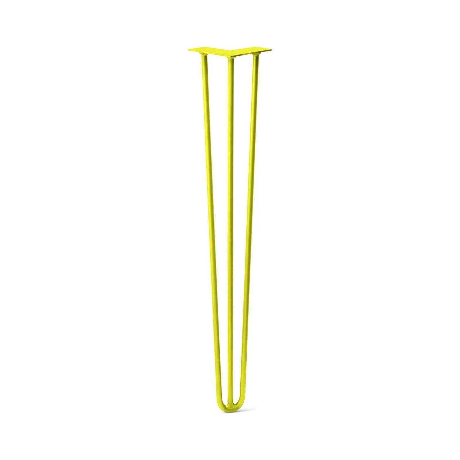 Hairpin Leg (Sold Separately), 3-Rod Design - Yellow Powder Coated Finish