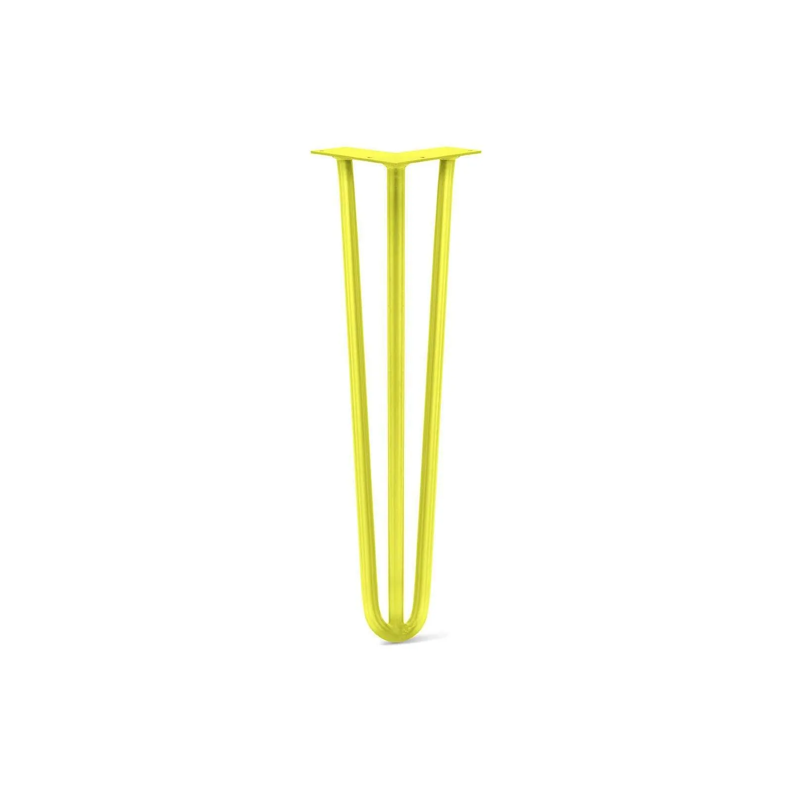 Hairpin Leg (Sold Separately), 3-Rod Design - Yellow Powder Coated Finish