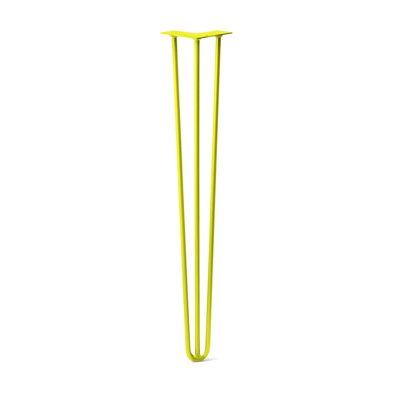 Hairpin Leg (Sold Separately), 3-Rod Design - Yellow Powder Coated Finish