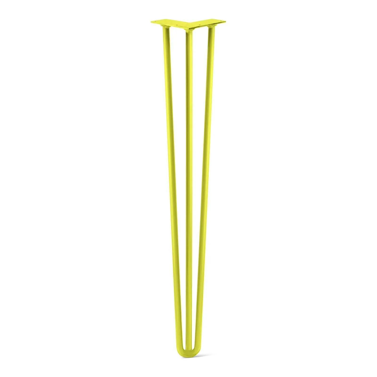 Hairpin Leg (Sold Separately), 3-Rod Design - Yellow Powder Coated Finish