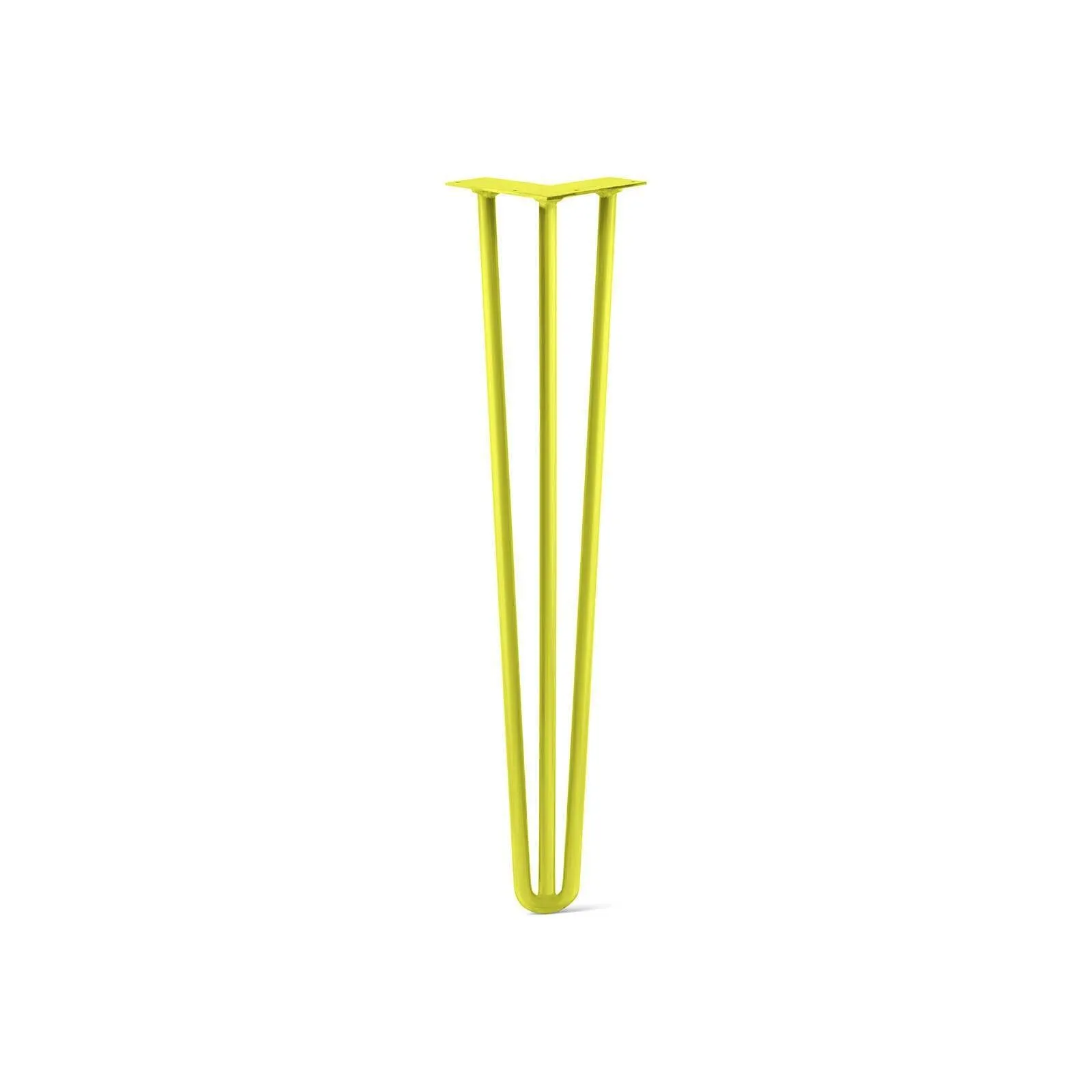 Hairpin Leg (Sold Separately), 3-Rod Design - Yellow Powder Coated Finish