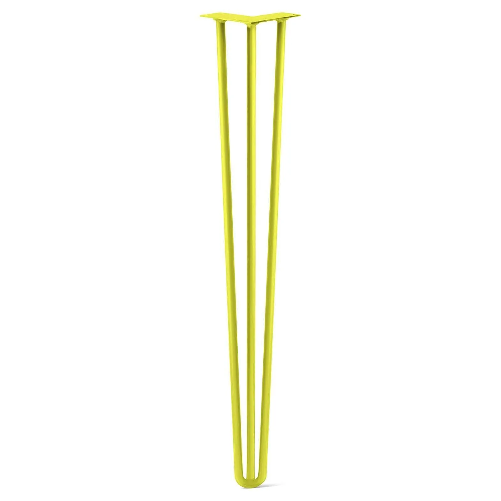 Hairpin Leg (Sold Separately), 3-Rod Design - Yellow Powder Coated Finish