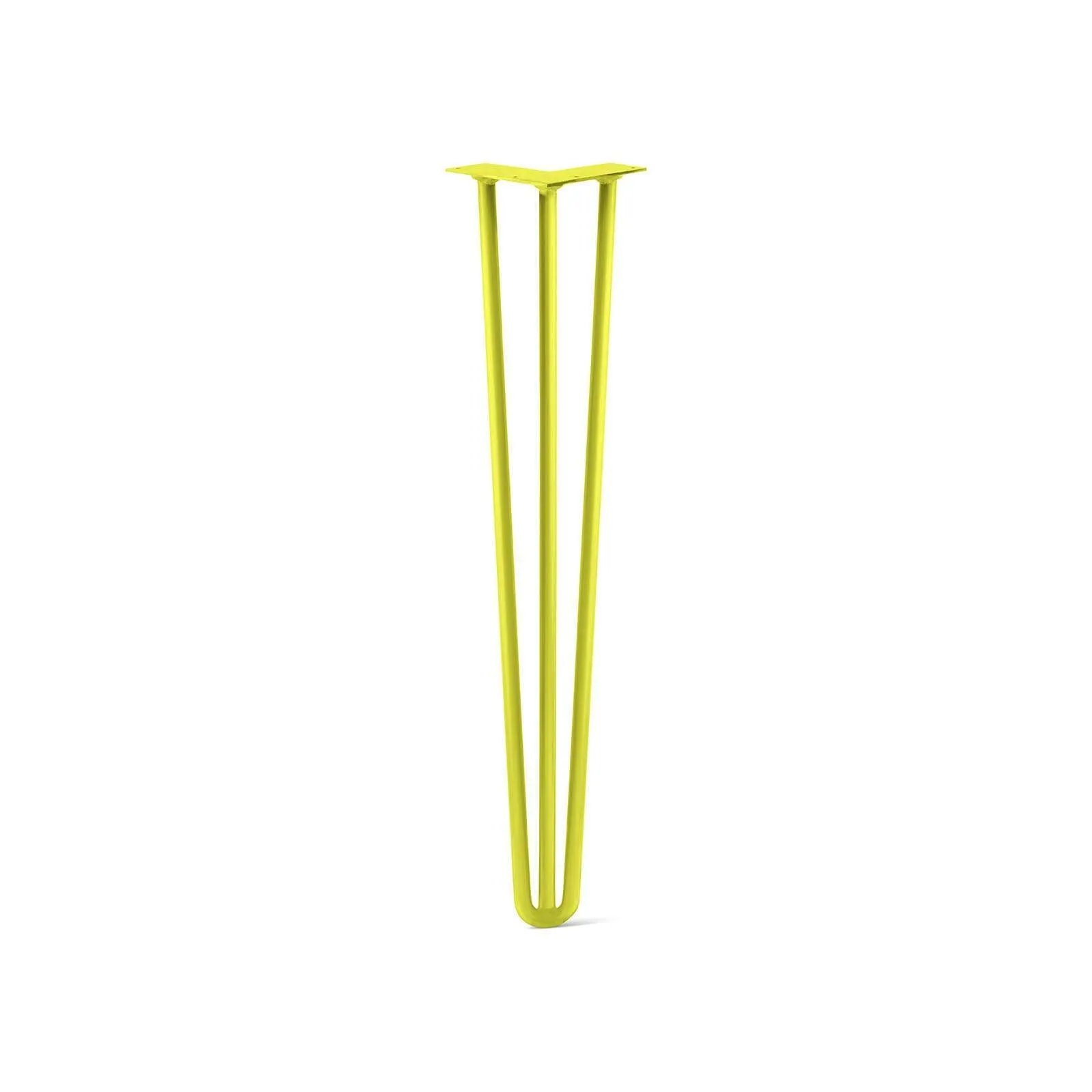 Hairpin Leg (Sold Separately), 3-Rod Design - Yellow Powder Coated Finish