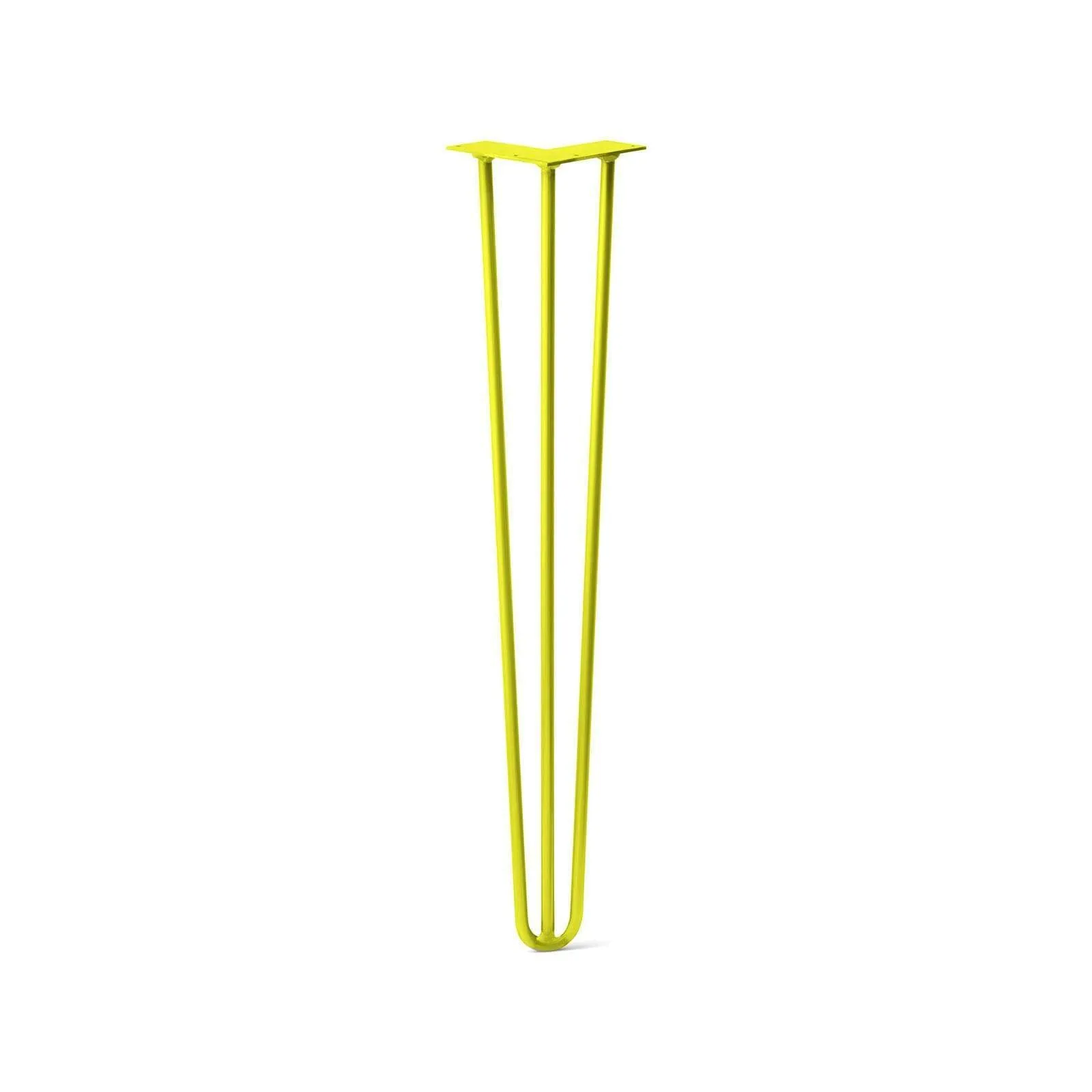 Hairpin Leg (Sold Separately), 3-Rod Design - Yellow Powder Coated Finish