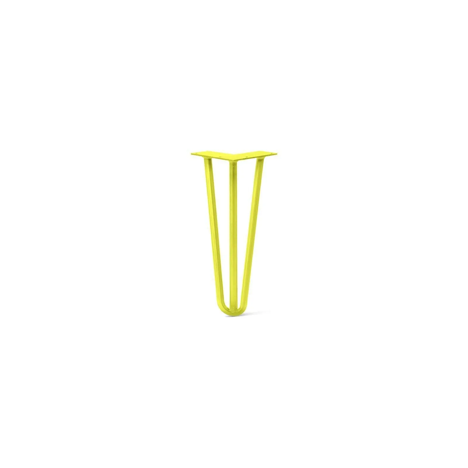 Hairpin Leg (Sold Separately), 3-Rod Design - Yellow Powder Coated Finish