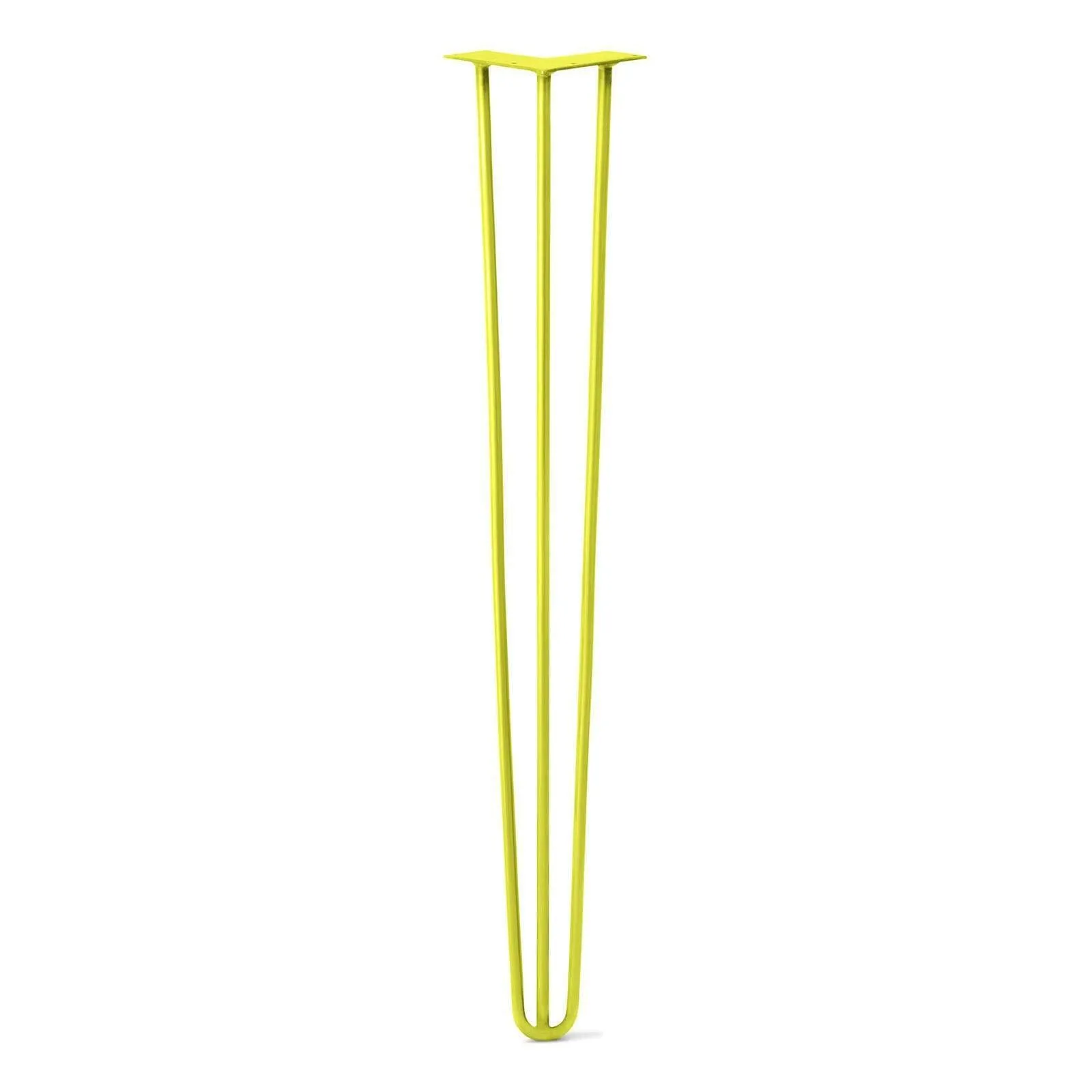 Hairpin Leg (Sold Separately), 3-Rod Design - Yellow Powder Coated Finish