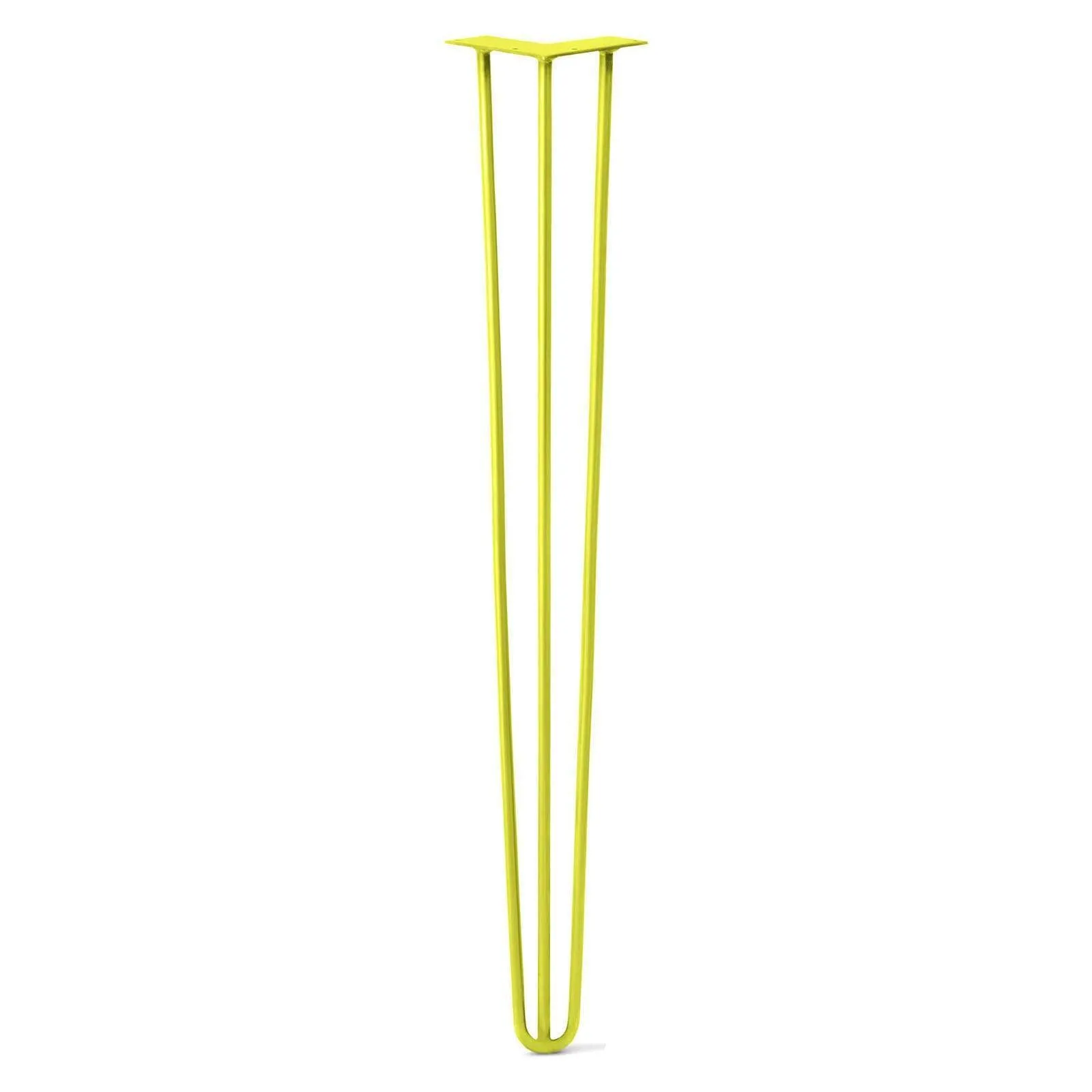 Hairpin Leg (Sold Separately), 3-Rod Design - Yellow Powder Coated Finish