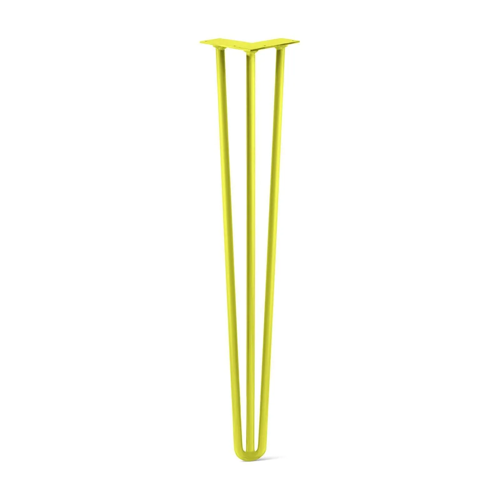 Hairpin Leg (Sold Separately), 3-Rod Design - Yellow Powder Coated Finish