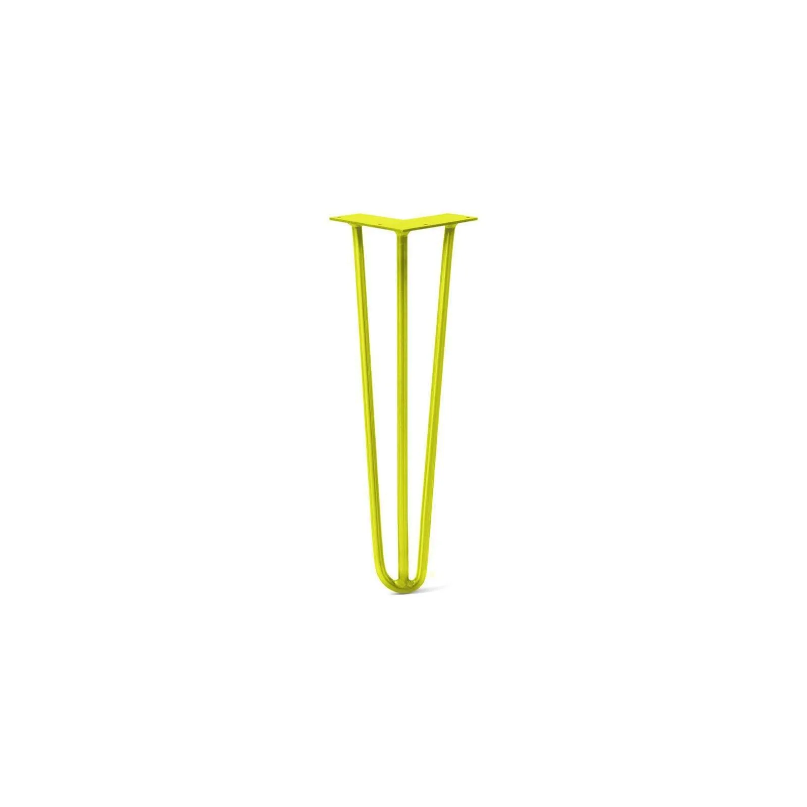 Hairpin Leg (Sold Separately), 3-Rod Design - Yellow Powder Coated Finish