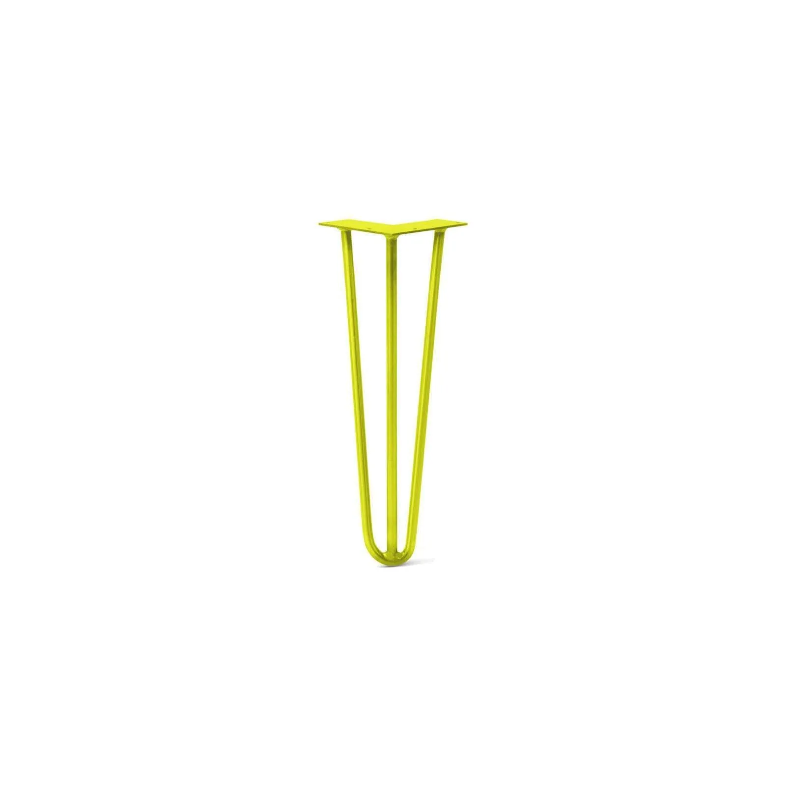 Hairpin Leg (Sold Separately), 3-Rod Design - Yellow Powder Coated Finish