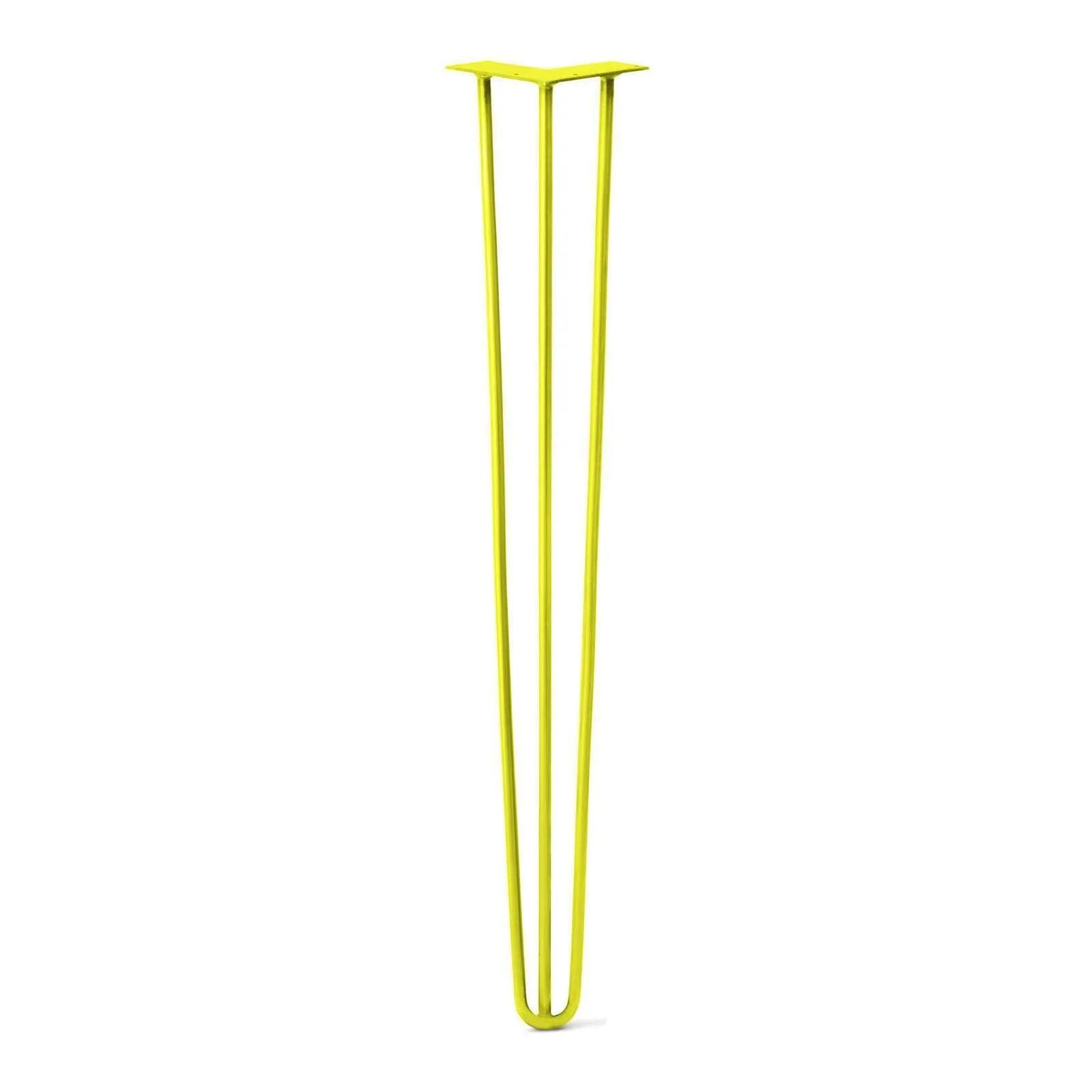 Hairpin Leg (Sold Separately), 3-Rod Design - Yellow Powder Coated Finish