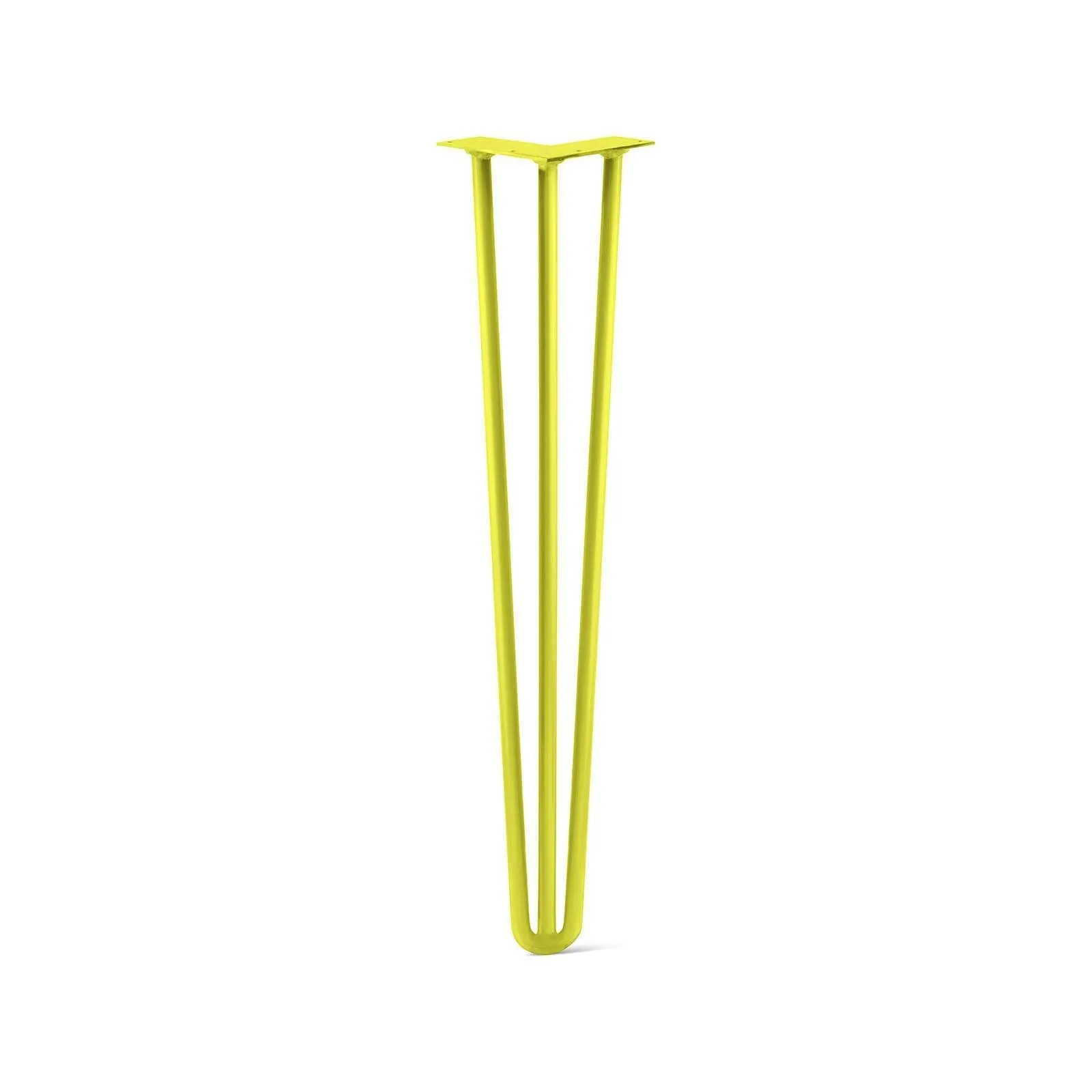 Hairpin Leg (Sold Separately), 3-Rod Design - Yellow Powder Coated Finish