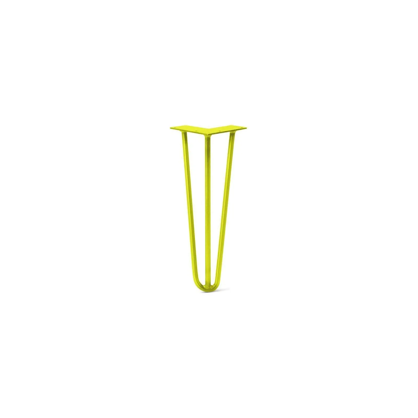 Hairpin Leg (Sold Separately), 3-Rod Design - Yellow Powder Coated Finish