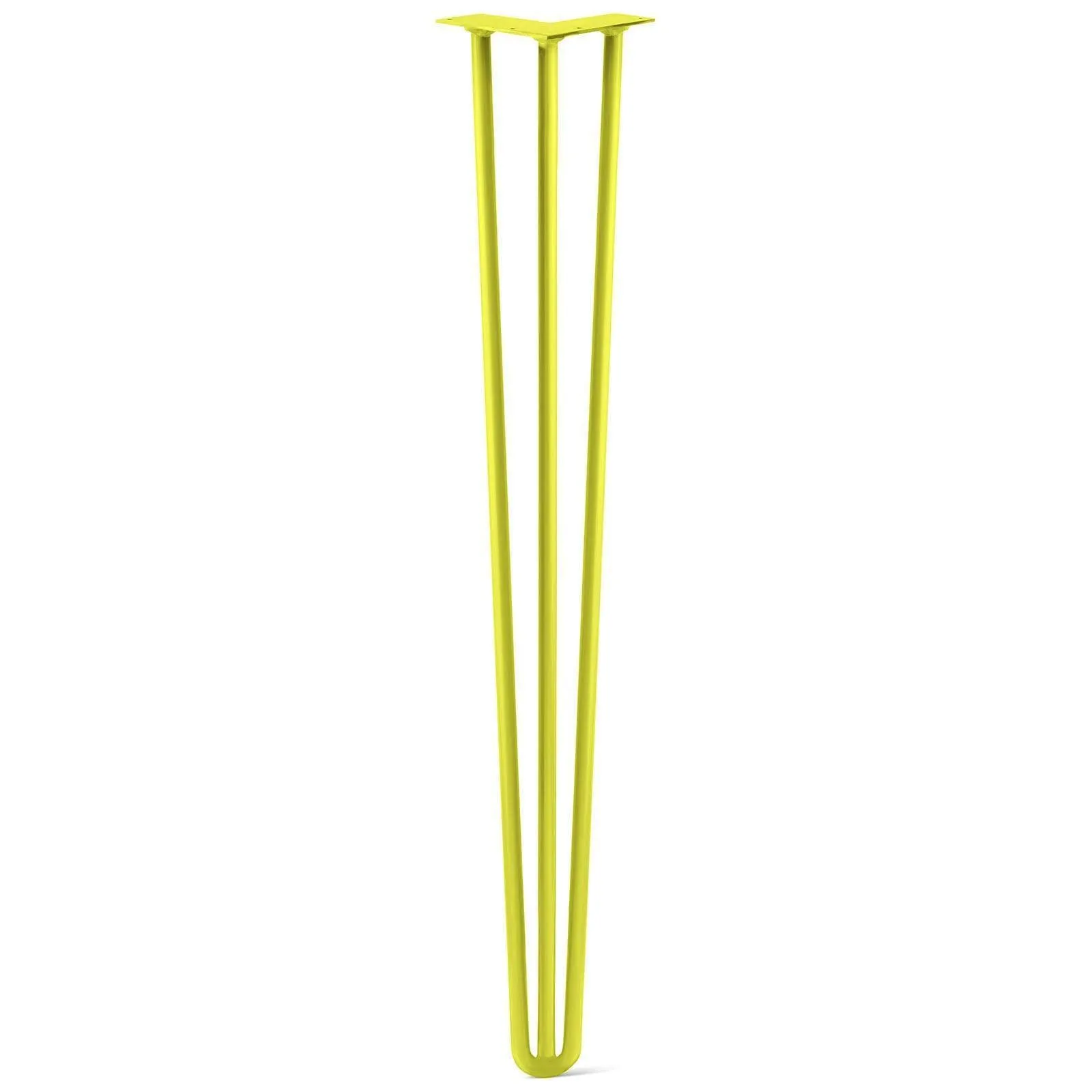 Hairpin Leg (Sold Separately), 3-Rod Design - Yellow Powder Coated Finish