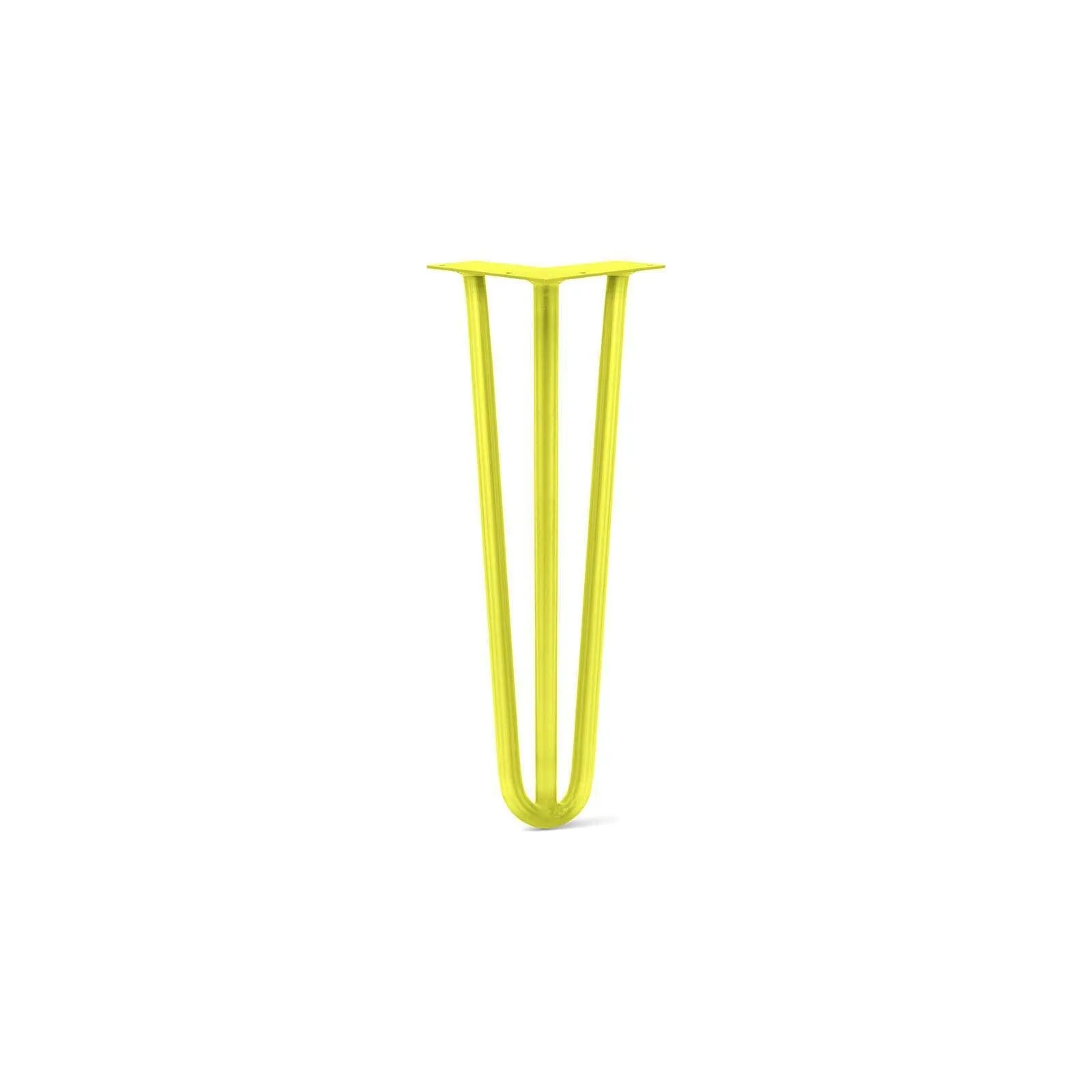 Hairpin Leg (Sold Separately), 3-Rod Design - Yellow Powder Coated Finish