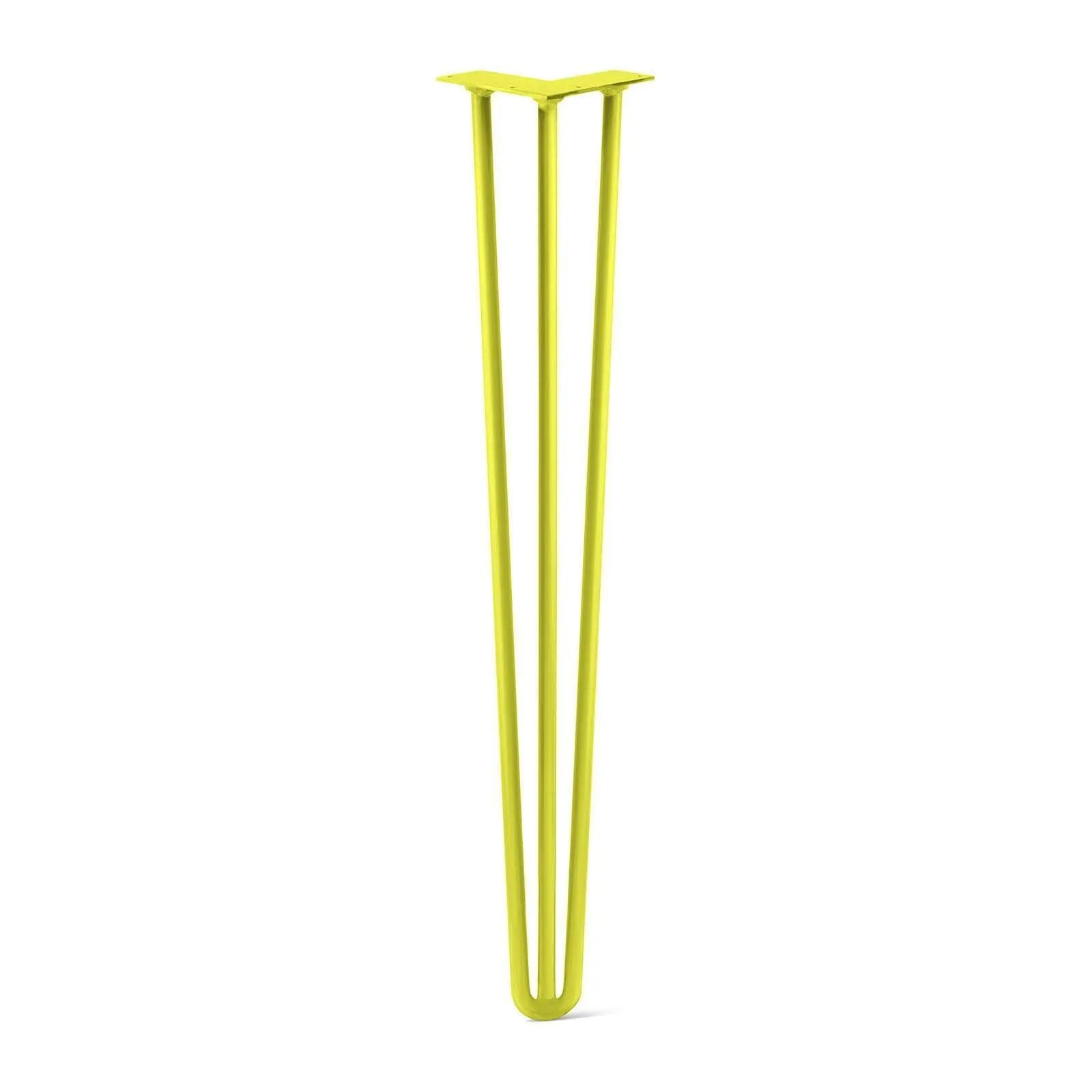 Hairpin Leg (Sold Separately), 3-Rod Design - Yellow Powder Coated Finish