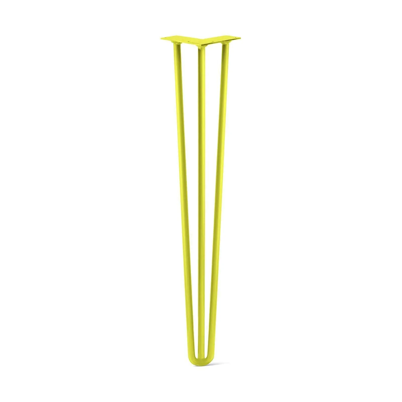 Hairpin Leg (Sold Separately), 3-Rod Design - Yellow Powder Coated Finish