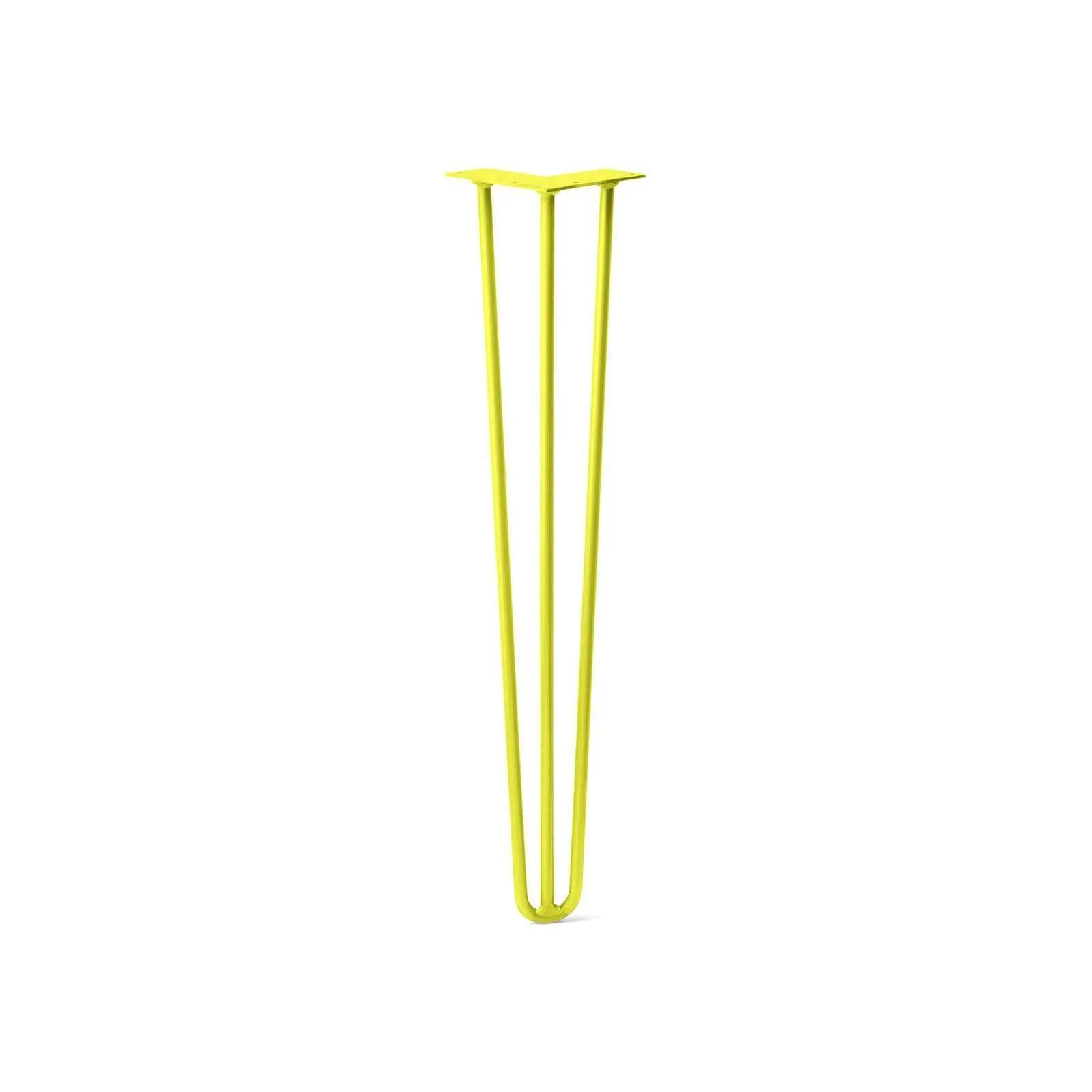 Hairpin Leg (Sold Separately), 3-Rod Design - Yellow Powder Coated Finish