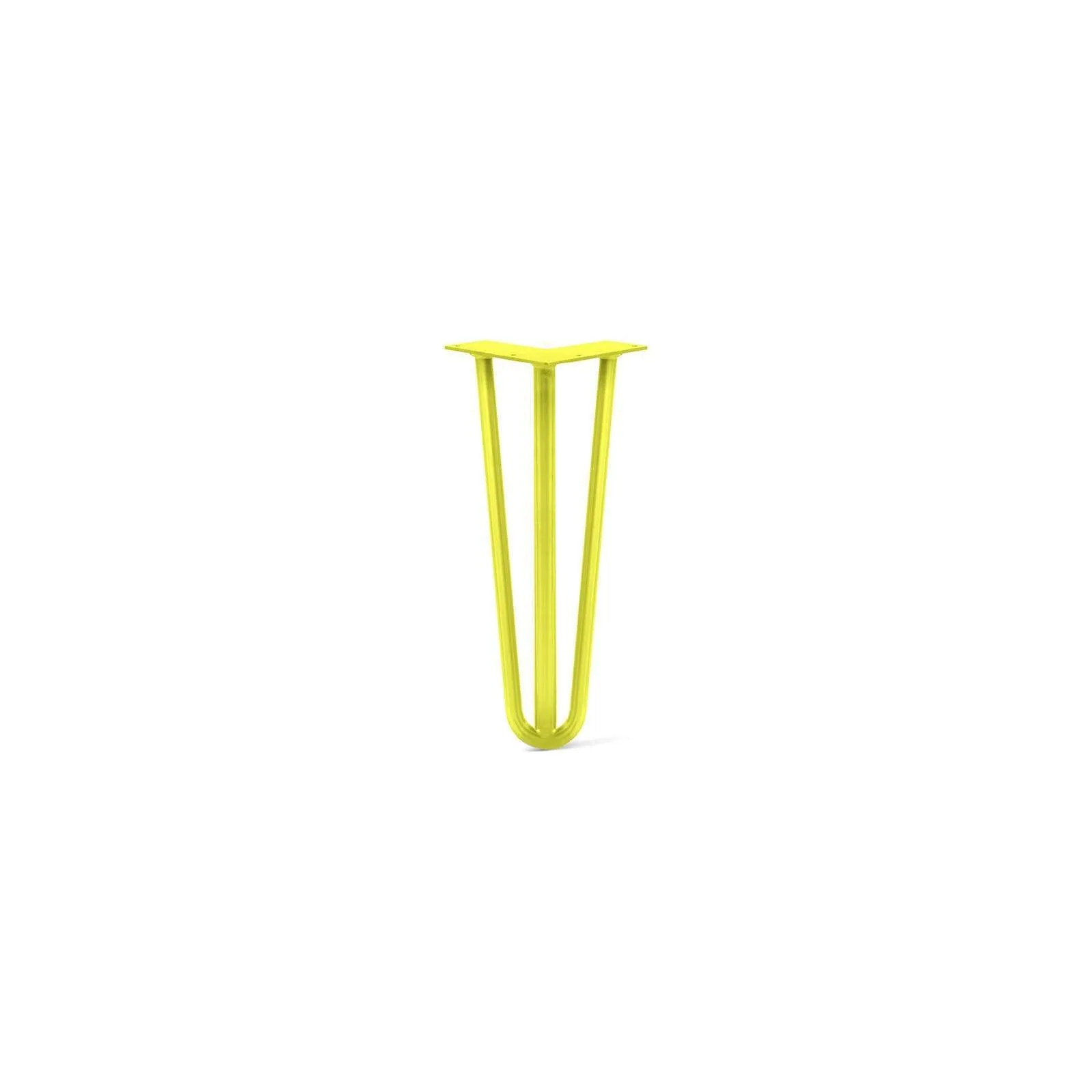 Hairpin Leg (Sold Separately), 3-Rod Design - Yellow Powder Coated Finish