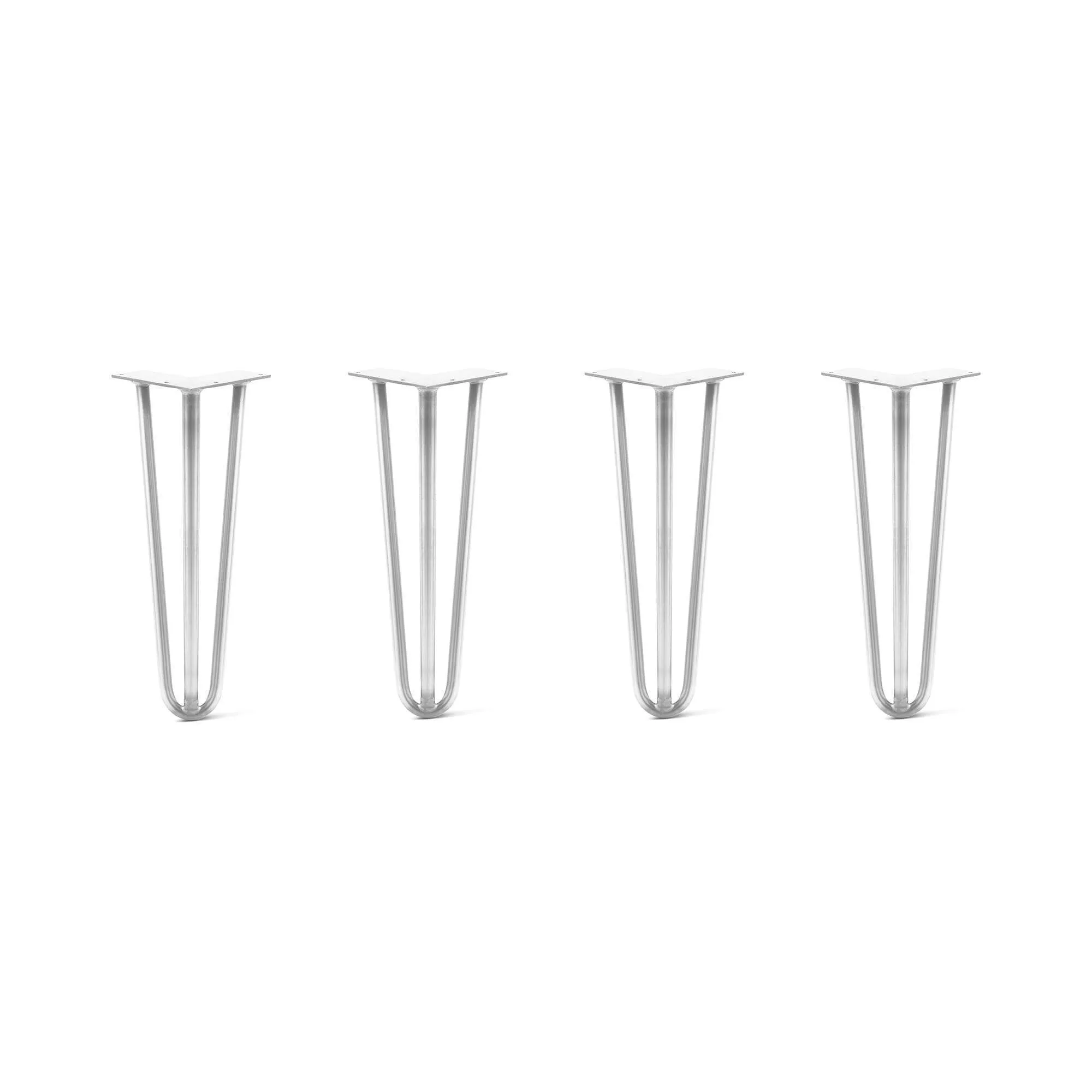 Hairpin Legs Set of 4, 3-Rod Design - White Powder Coated Finish