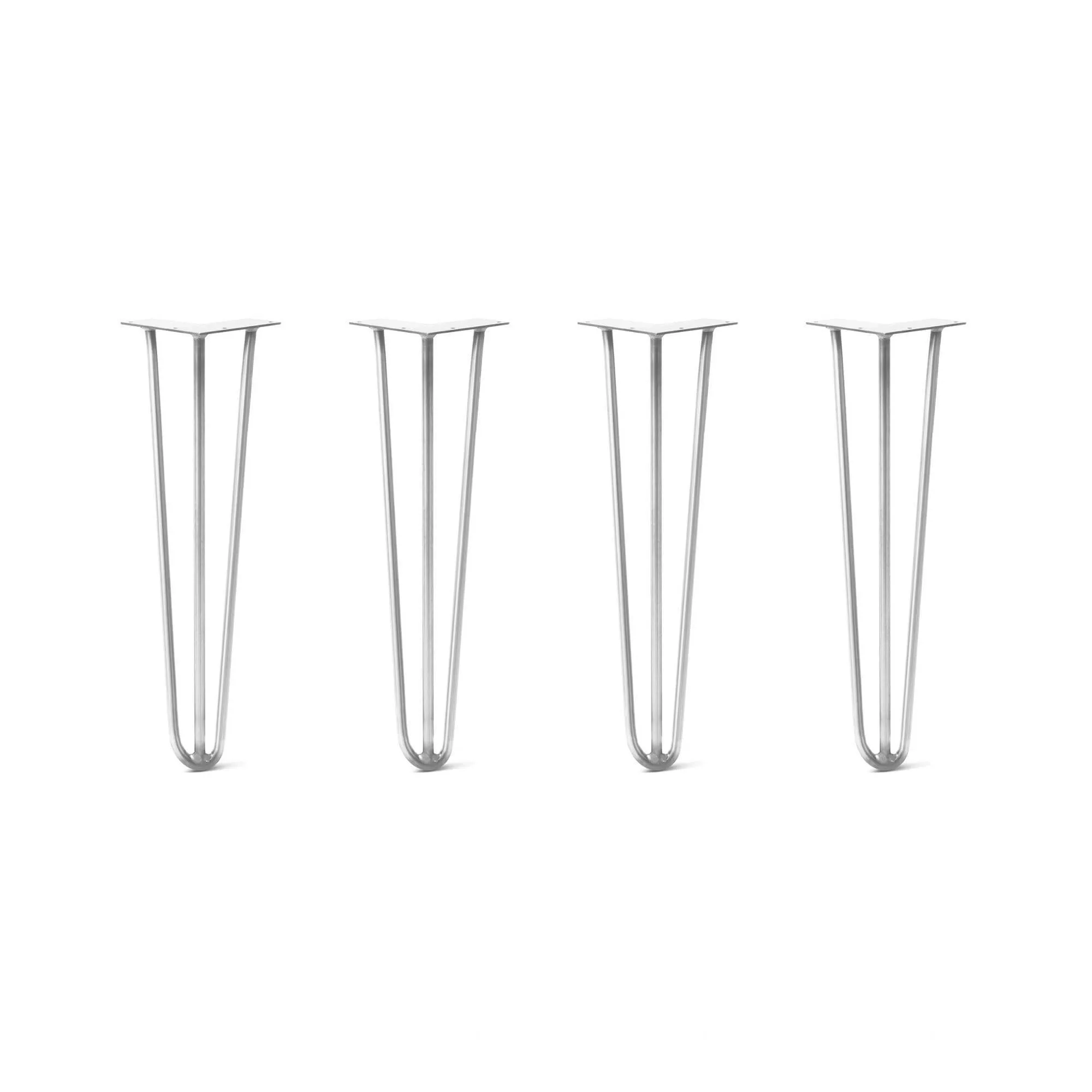 Hairpin Legs Set of 4, 3-Rod Design - White Powder Coated Finish