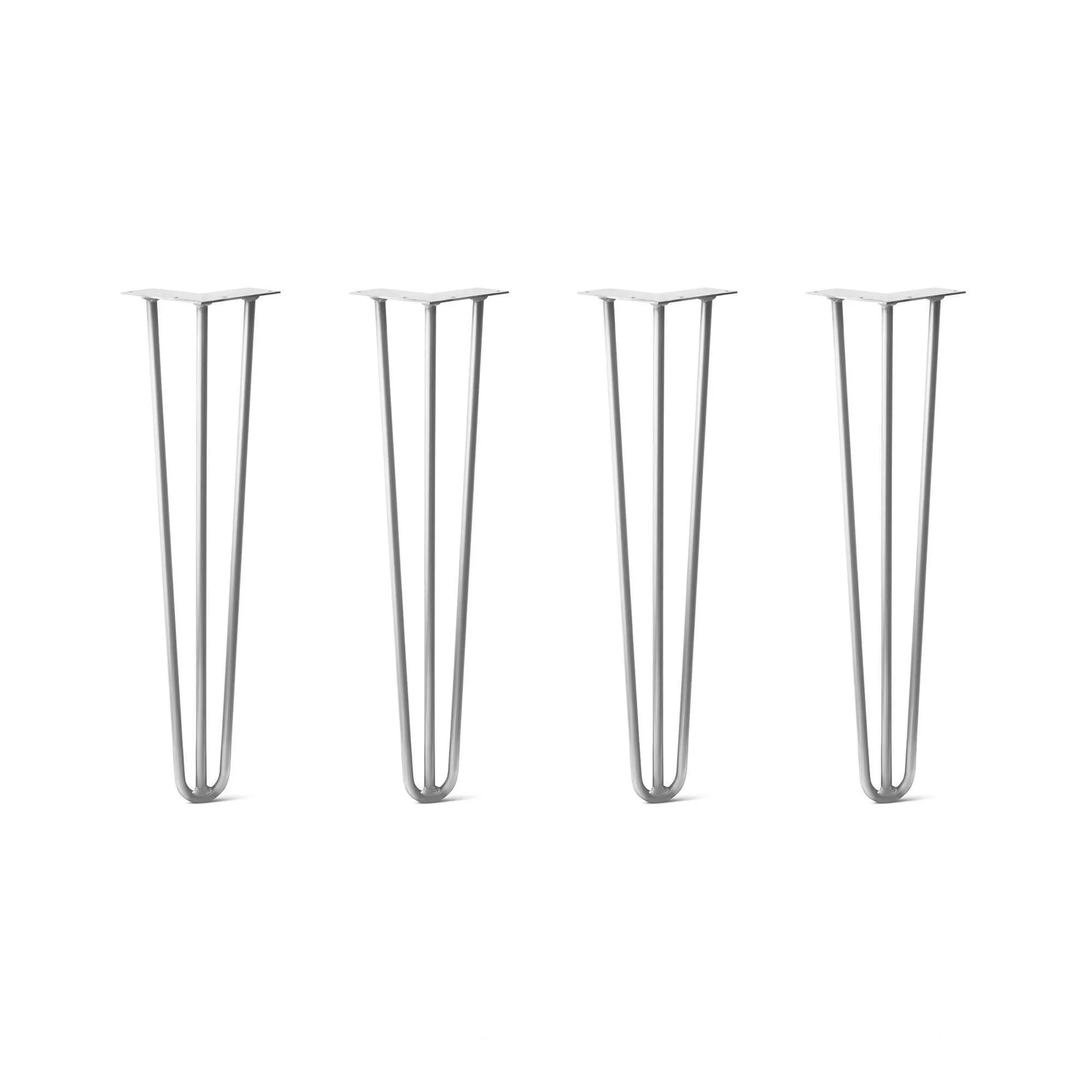 Hairpin Legs Set of 4, 3-Rod Design - White Powder Coated Finish