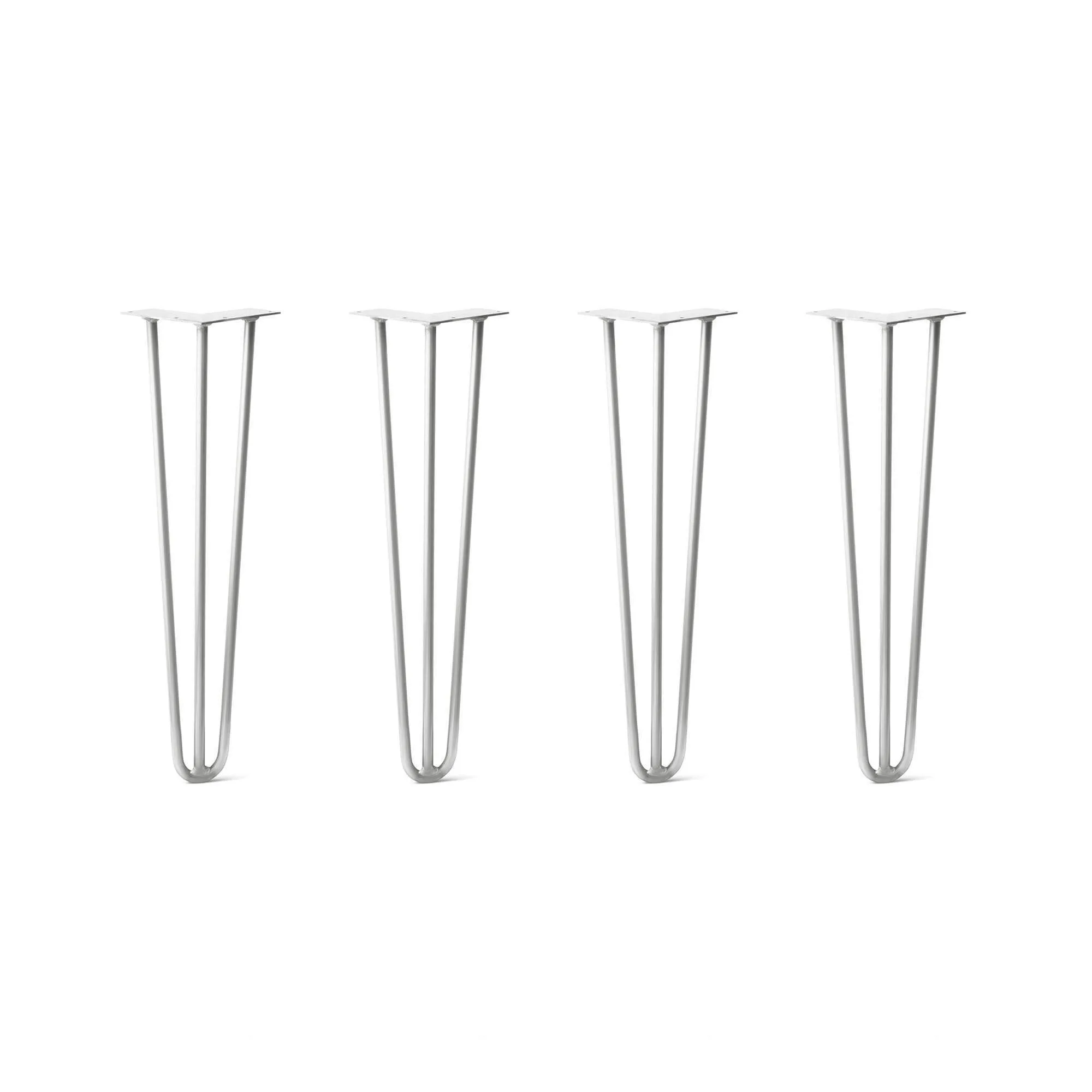 Hairpin Legs Set of 4, 3-Rod Design - White Powder Coated Finish