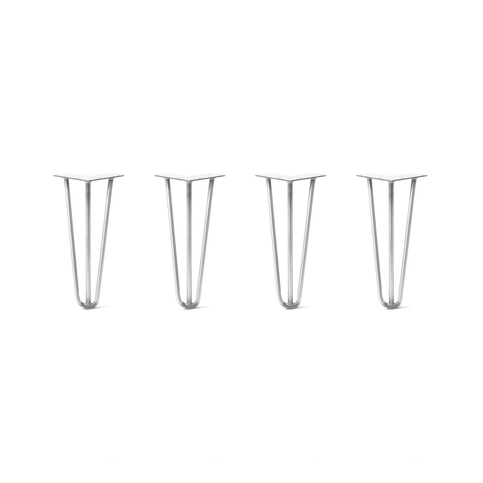 Hairpin Legs Set of 4, 3-Rod Design - White Powder Coated Finish