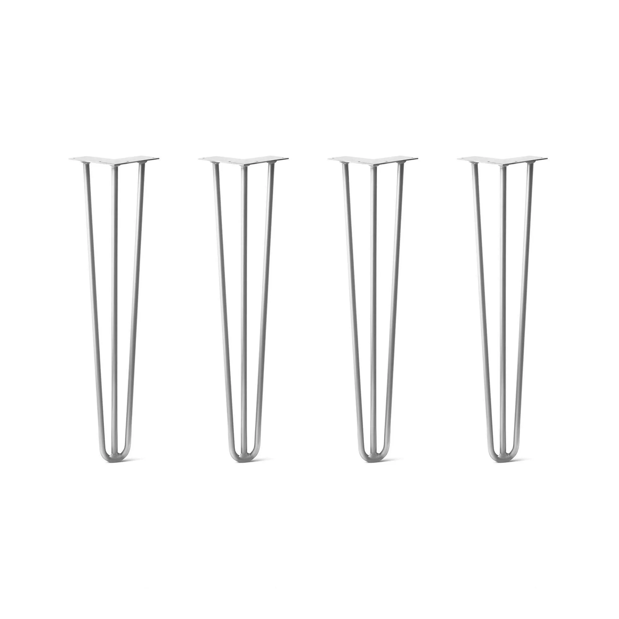 Hairpin Legs Set of 4, 3-Rod Design - White Powder Coated Finish