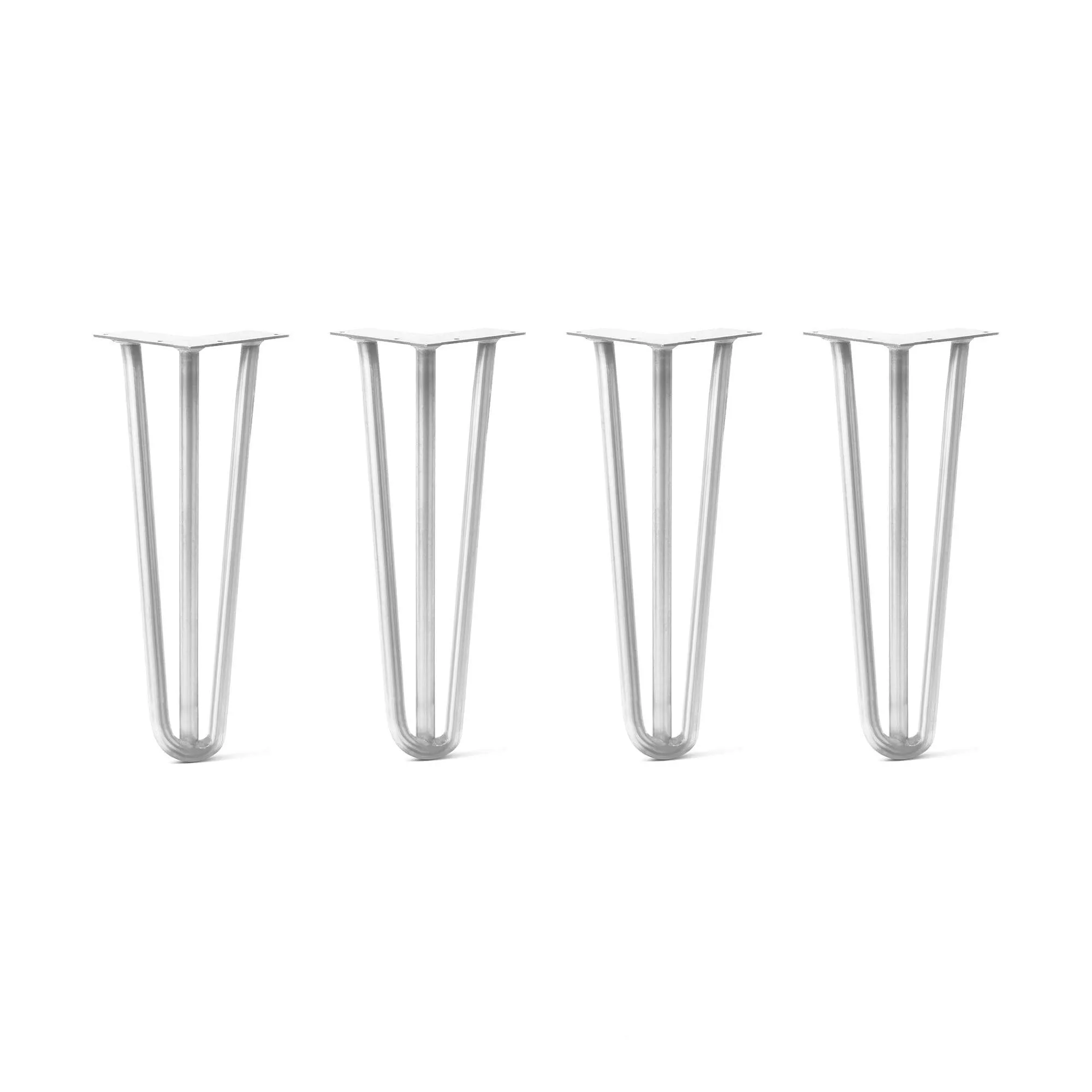 Hairpin Legs Set of 4, 3-Rod Design - White Powder Coated Finish