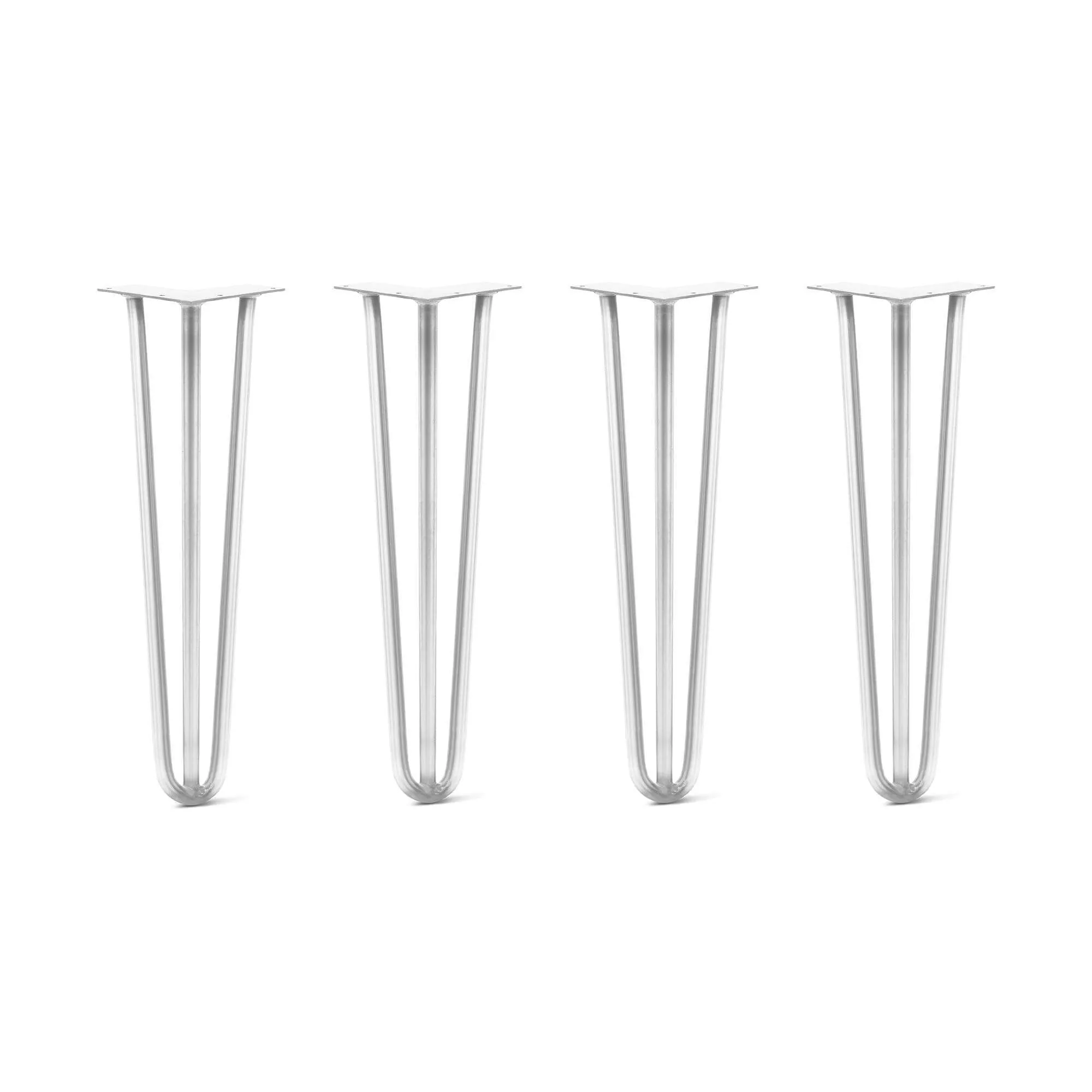 Hairpin Legs Set of 4, 3-Rod Design - White Powder Coated Finish