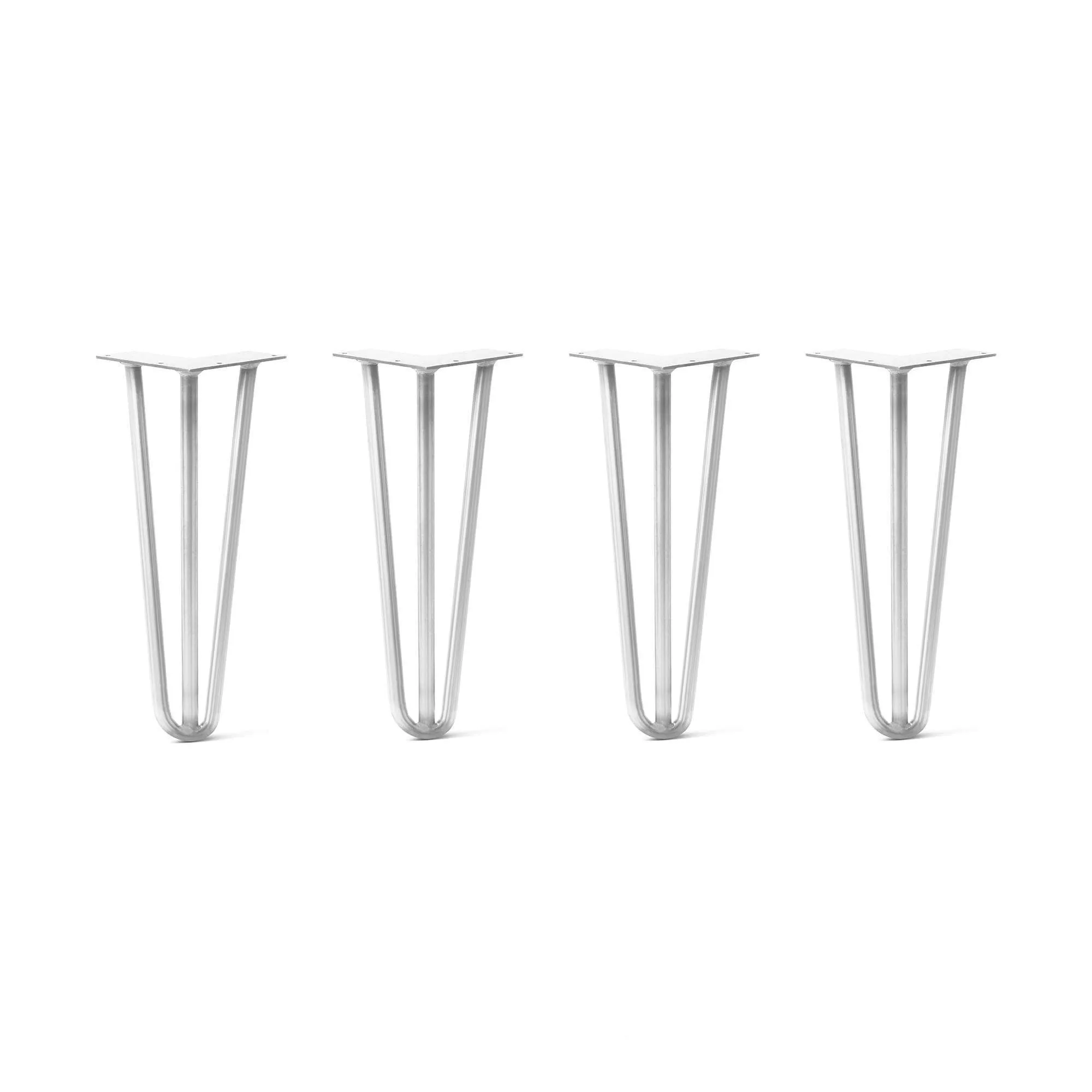 Hairpin Legs Set of 4, 3-Rod Design - White Powder Coated Finish