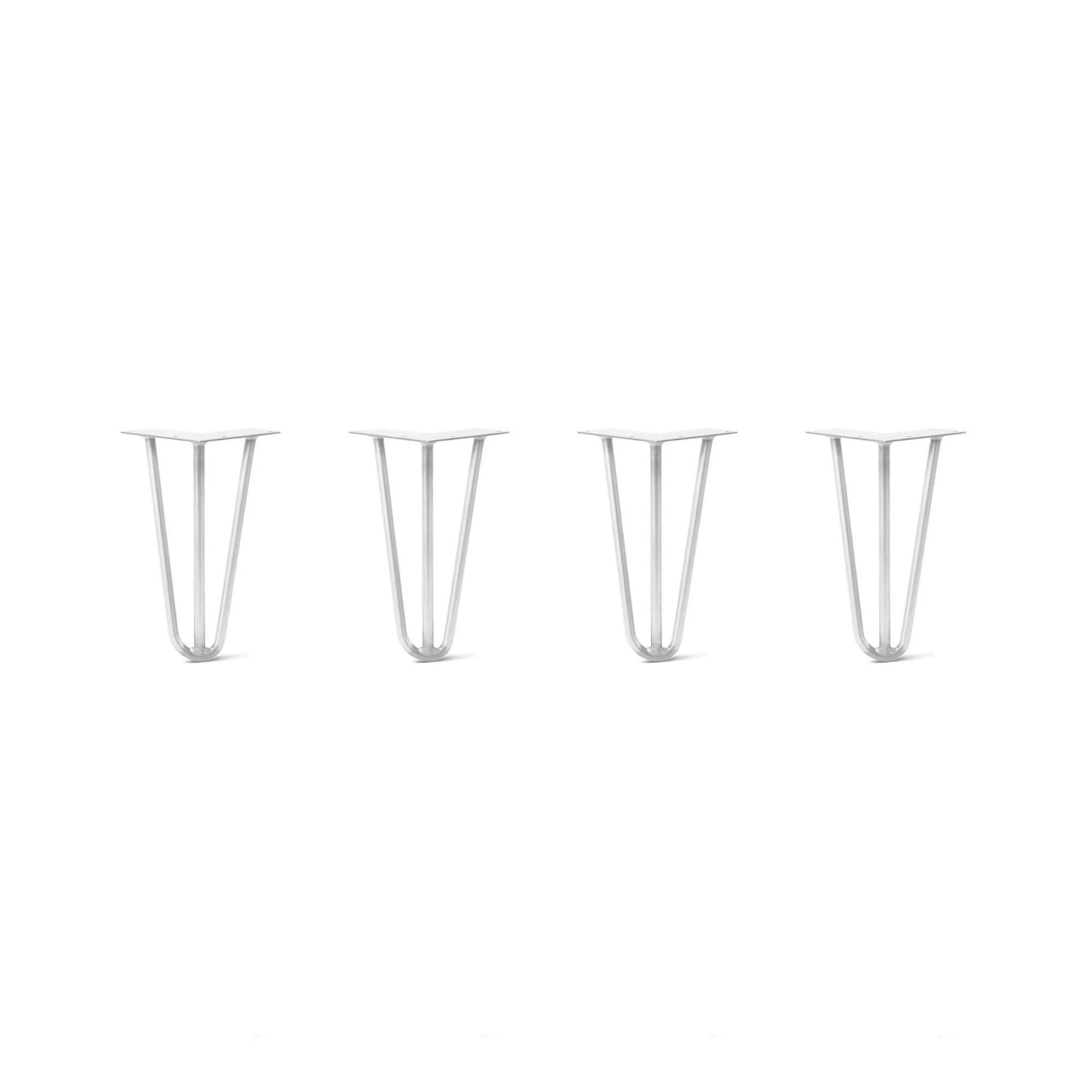 Hairpin Legs Set of 4, 3-Rod Design - White Powder Coated Finish