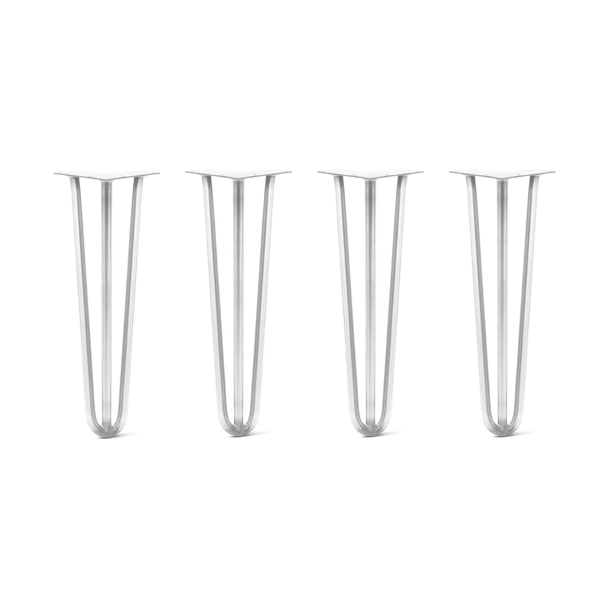 Hairpin Legs Set of 4, 3-Rod Design - White Powder Coated Finish