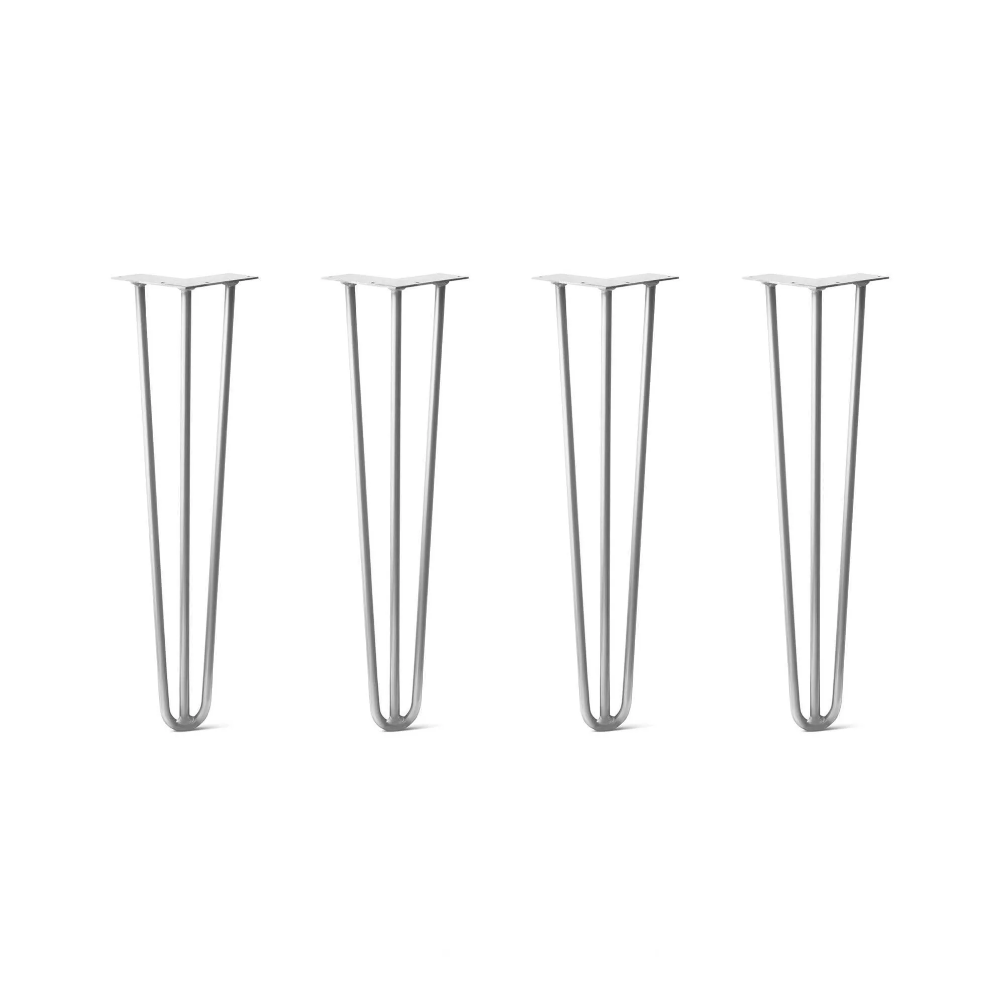 Hairpin Legs Set of 4, 3-Rod Design - White Powder Coated Finish