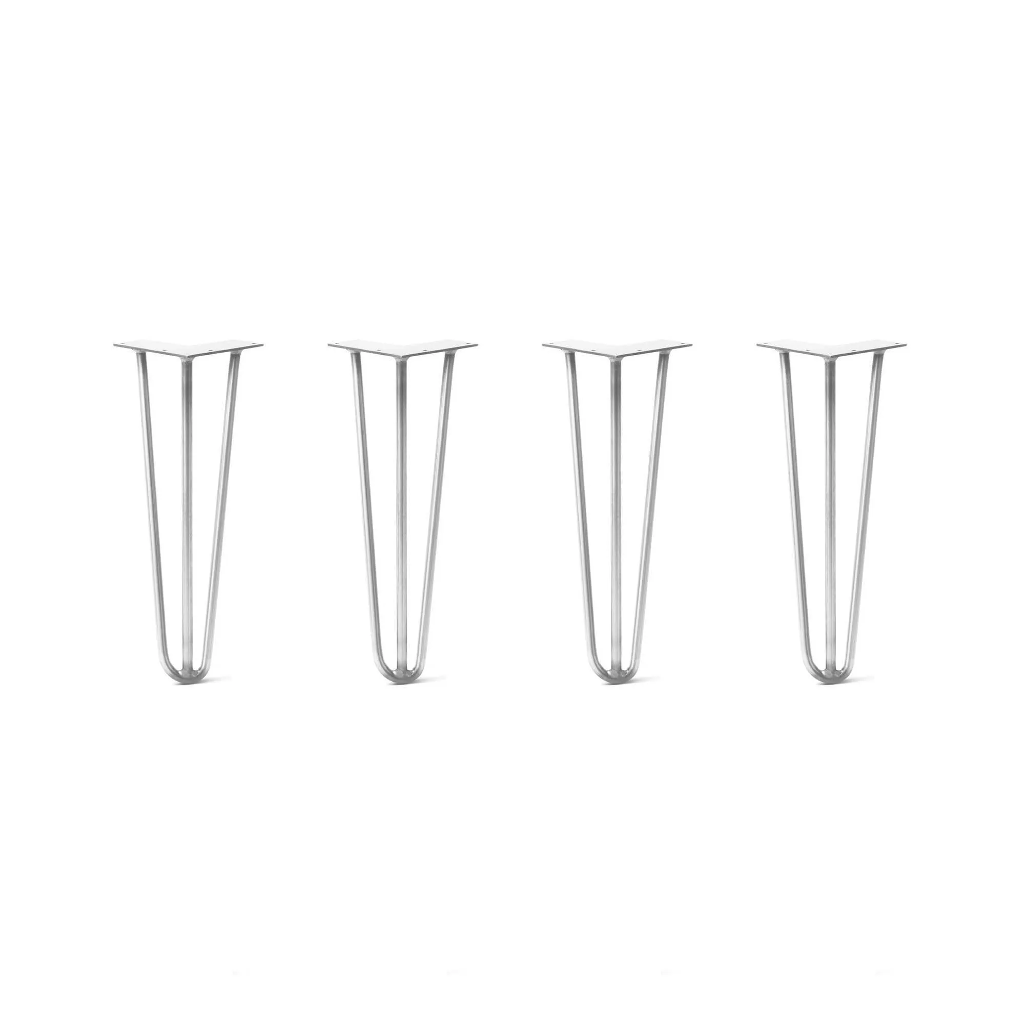 Hairpin Legs Set of 4, 3-Rod Design - White Powder Coated Finish