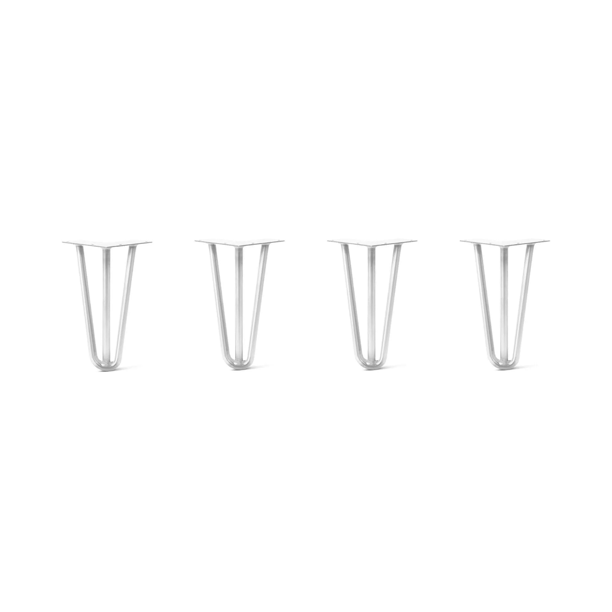 Hairpin Legs Set of 4, 3-Rod Design - White Powder Coated Finish