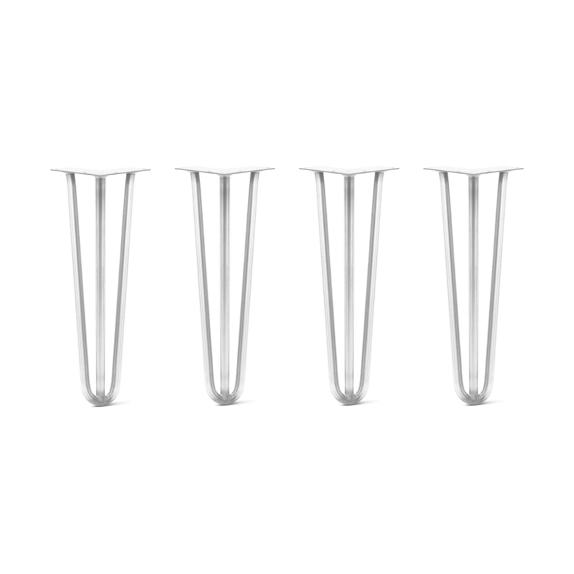 Hairpin Legs Set of 4, 3-Rod Design - White Powder Coated Finish