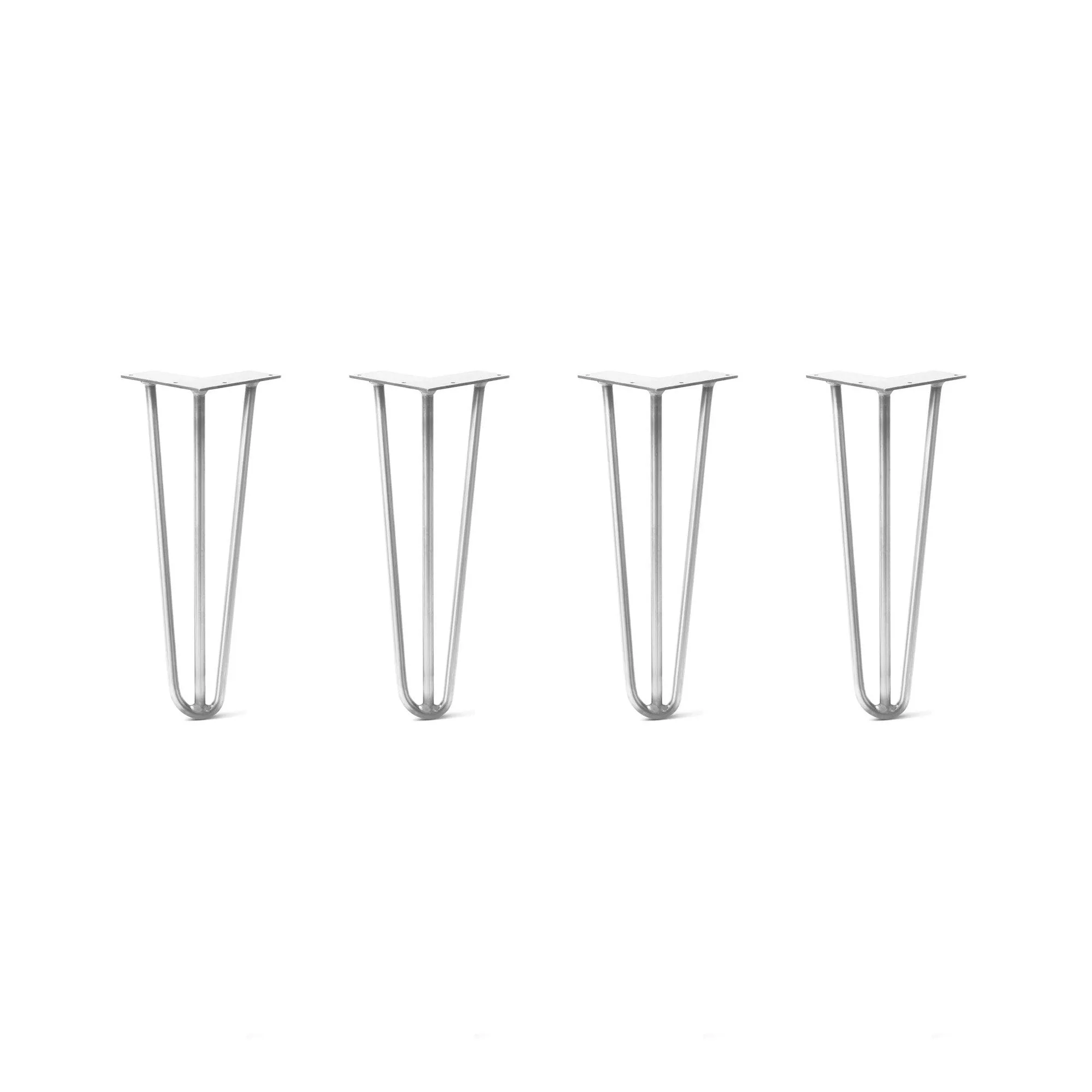 Hairpin Legs Set of 4, 3-Rod Design - White Powder Coated Finish