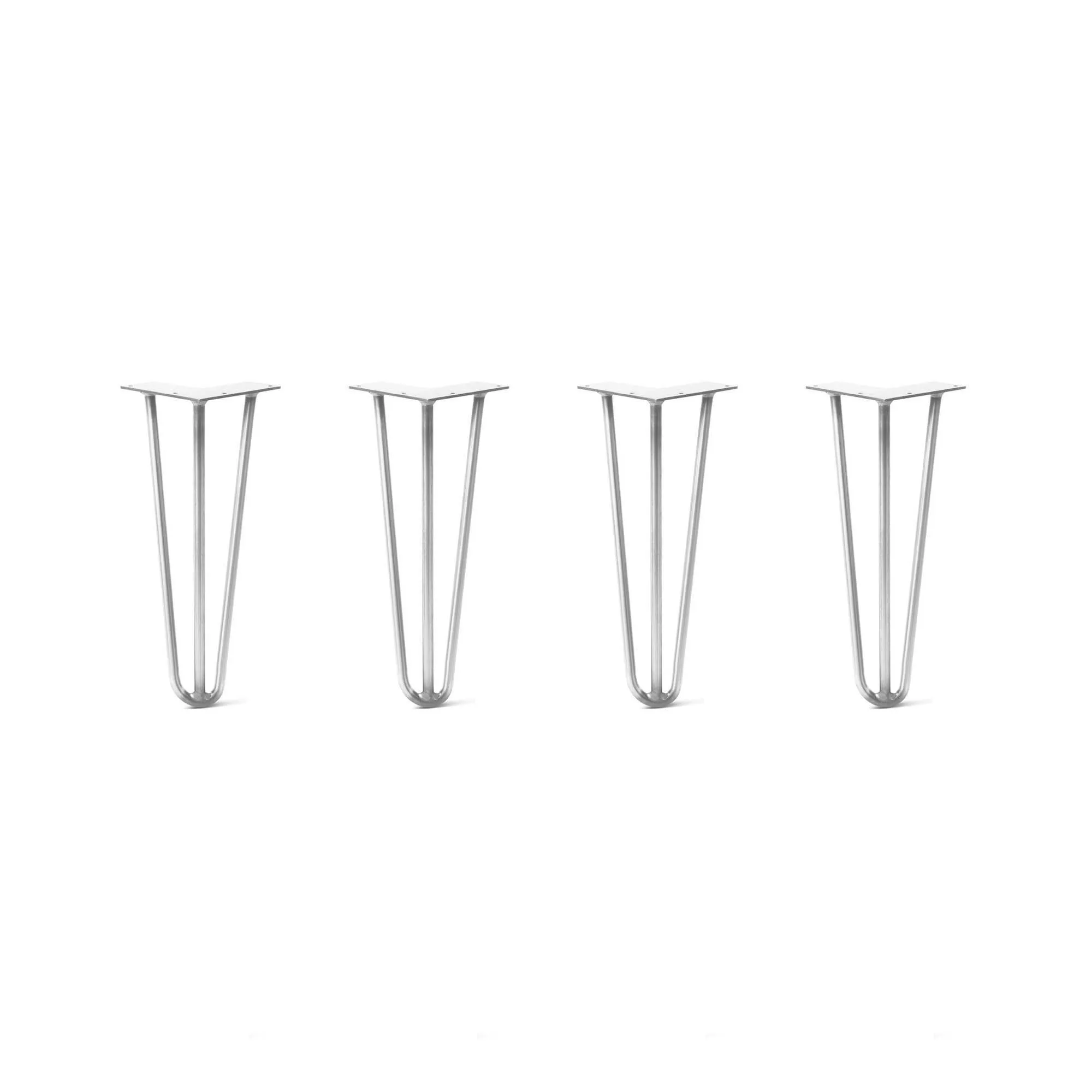 Hairpin Legs Set of 4, 3-Rod Design - White Powder Coated Finish