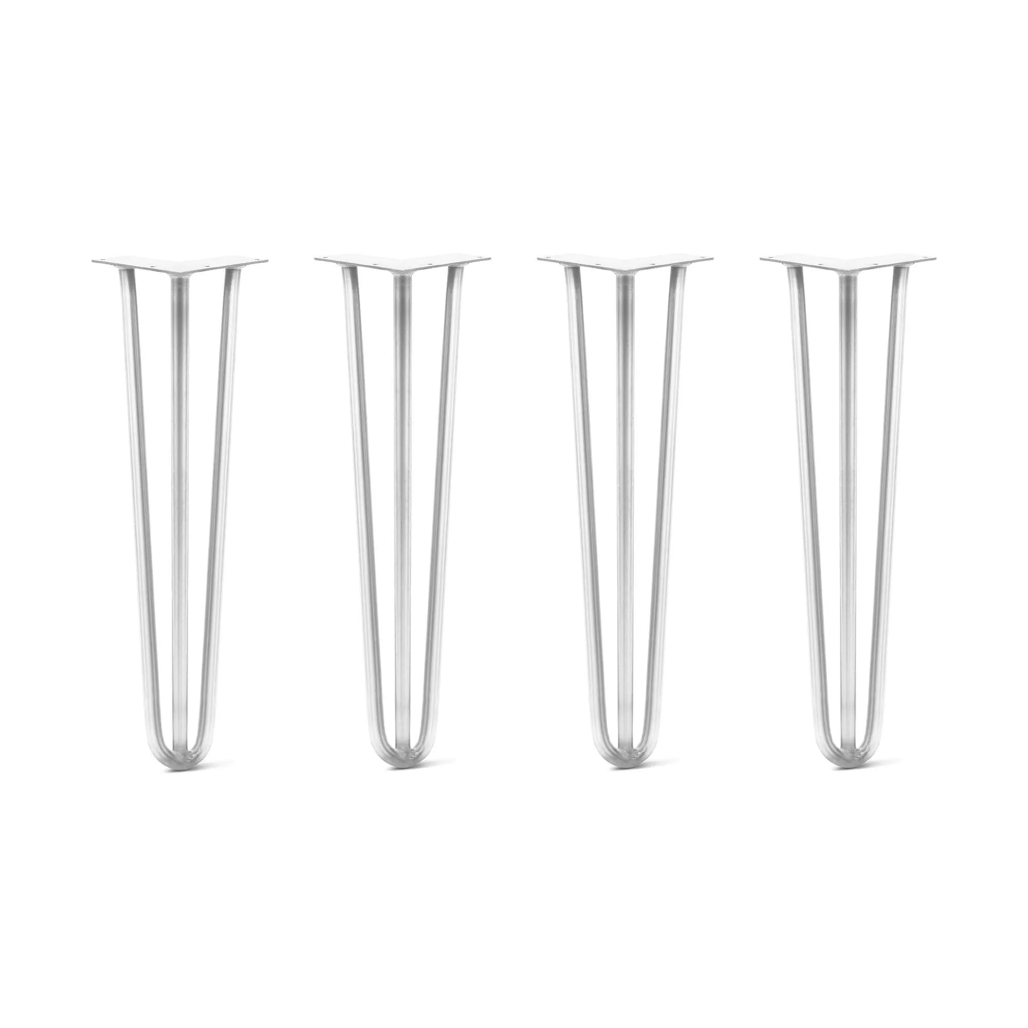 Hairpin Legs Set of 4, 3-Rod Design - White Powder Coated Finish